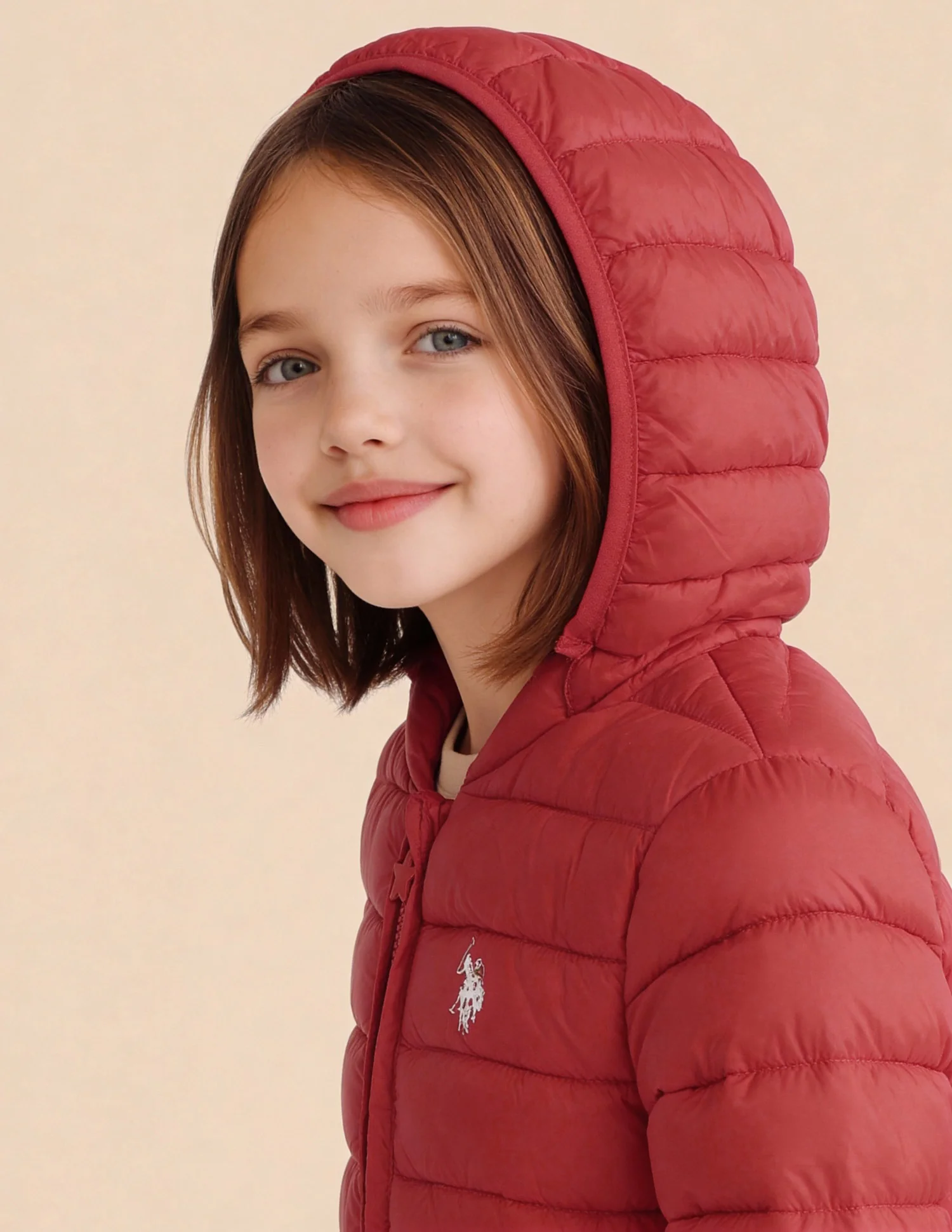 Girls Solid Regular Fit Packable Jacket - Image 6