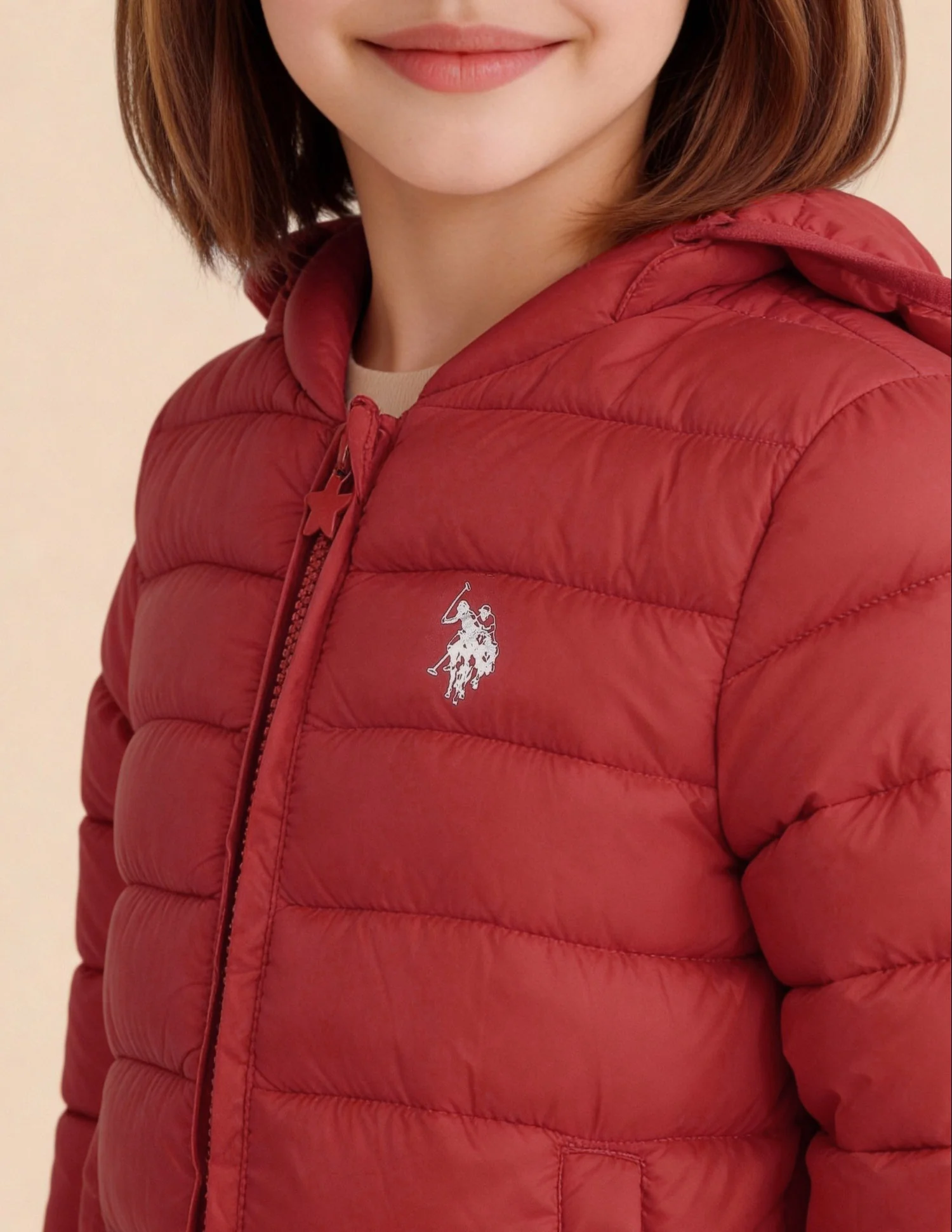 Girls Solid Regular Fit Packable Jacket - Image 7