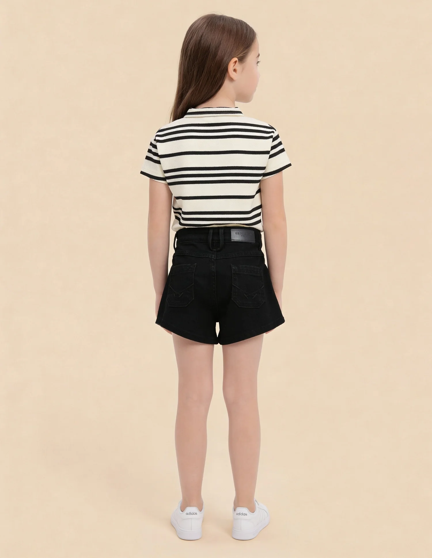 Girls Solid Regular Fit Shorts - Image 4