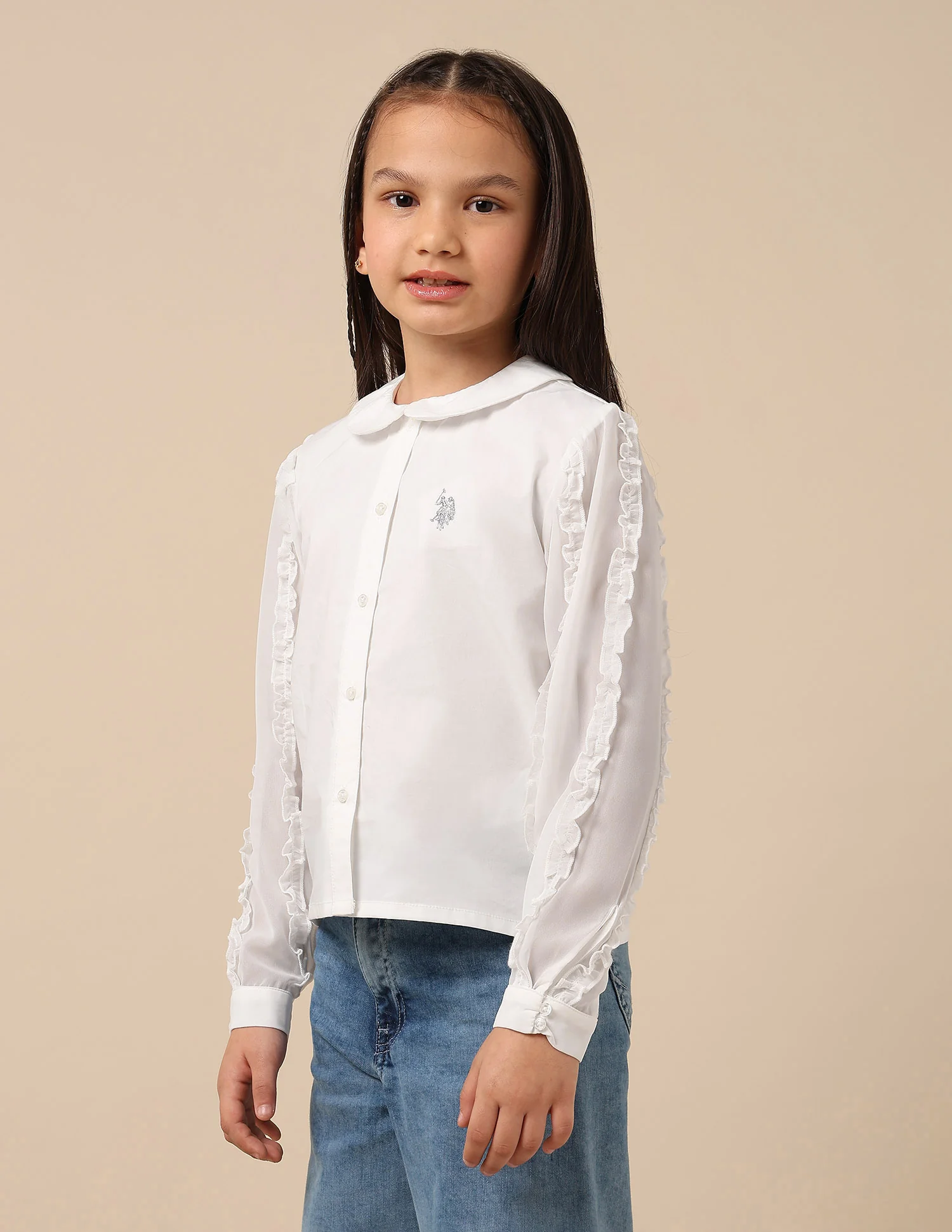Girls Solid Regular Fit Top - Image 4
