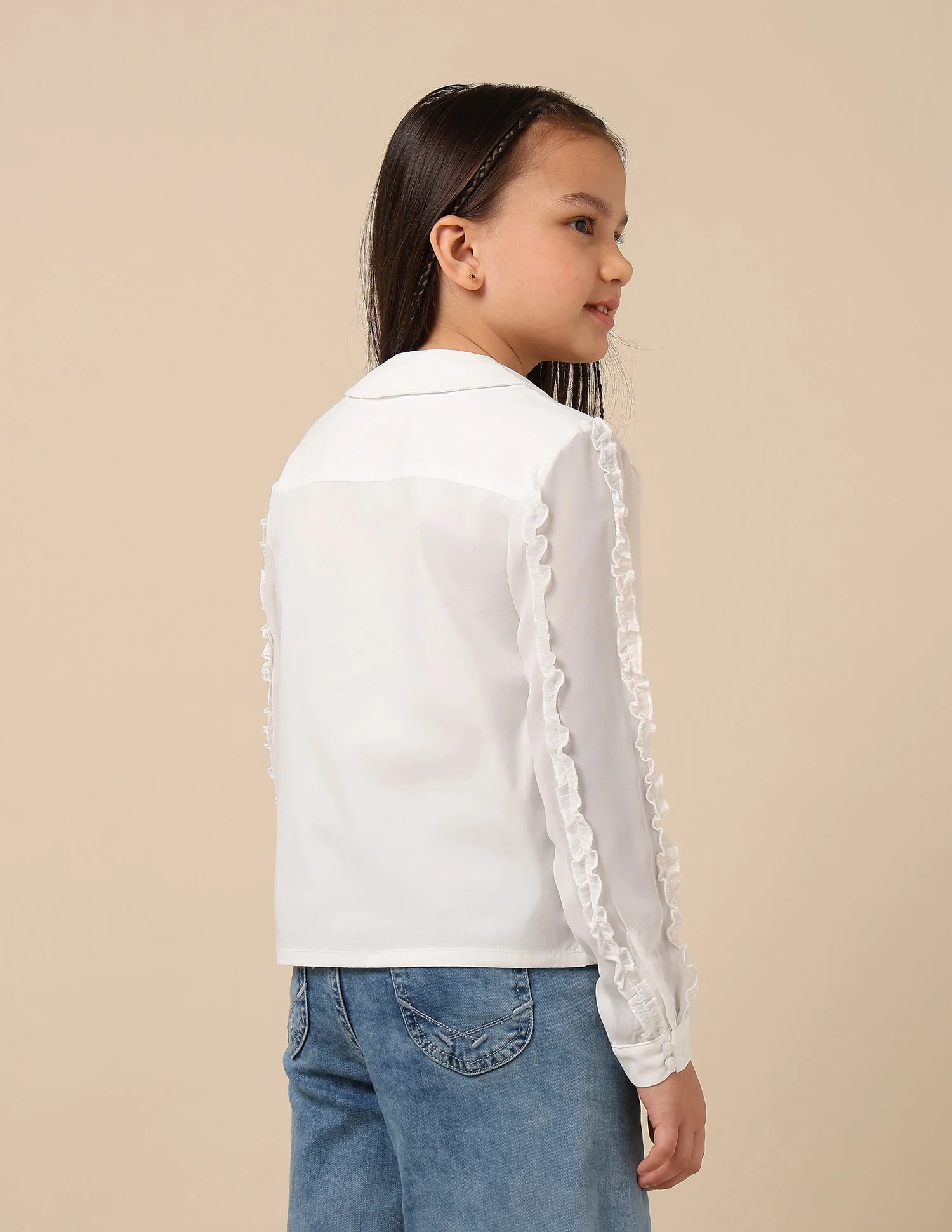 Girls Solid Regular Fit Top - Image 5