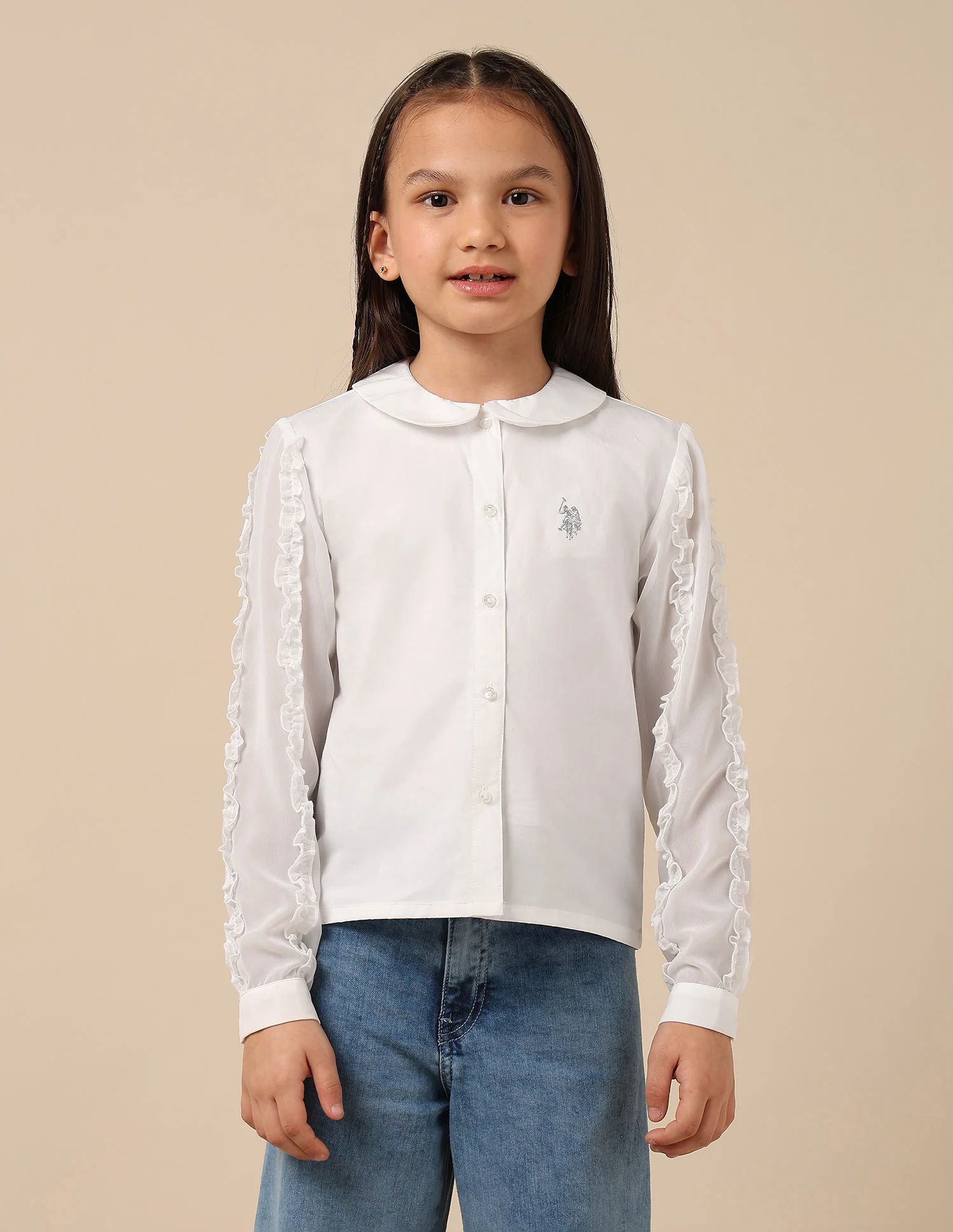 Girls Solid Regular Fit Top - Image 6