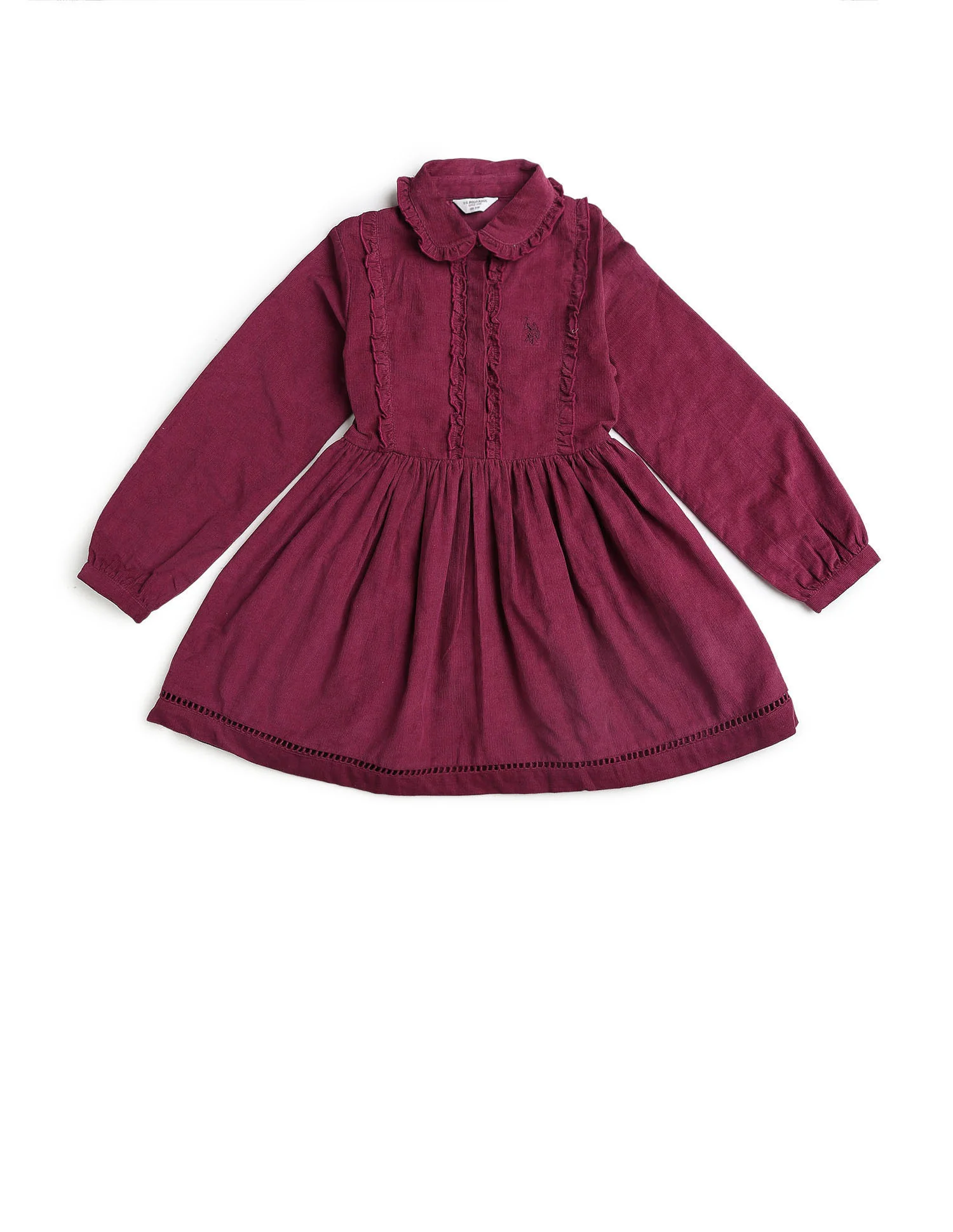 Girls Solid Shirt Dress - Image 8