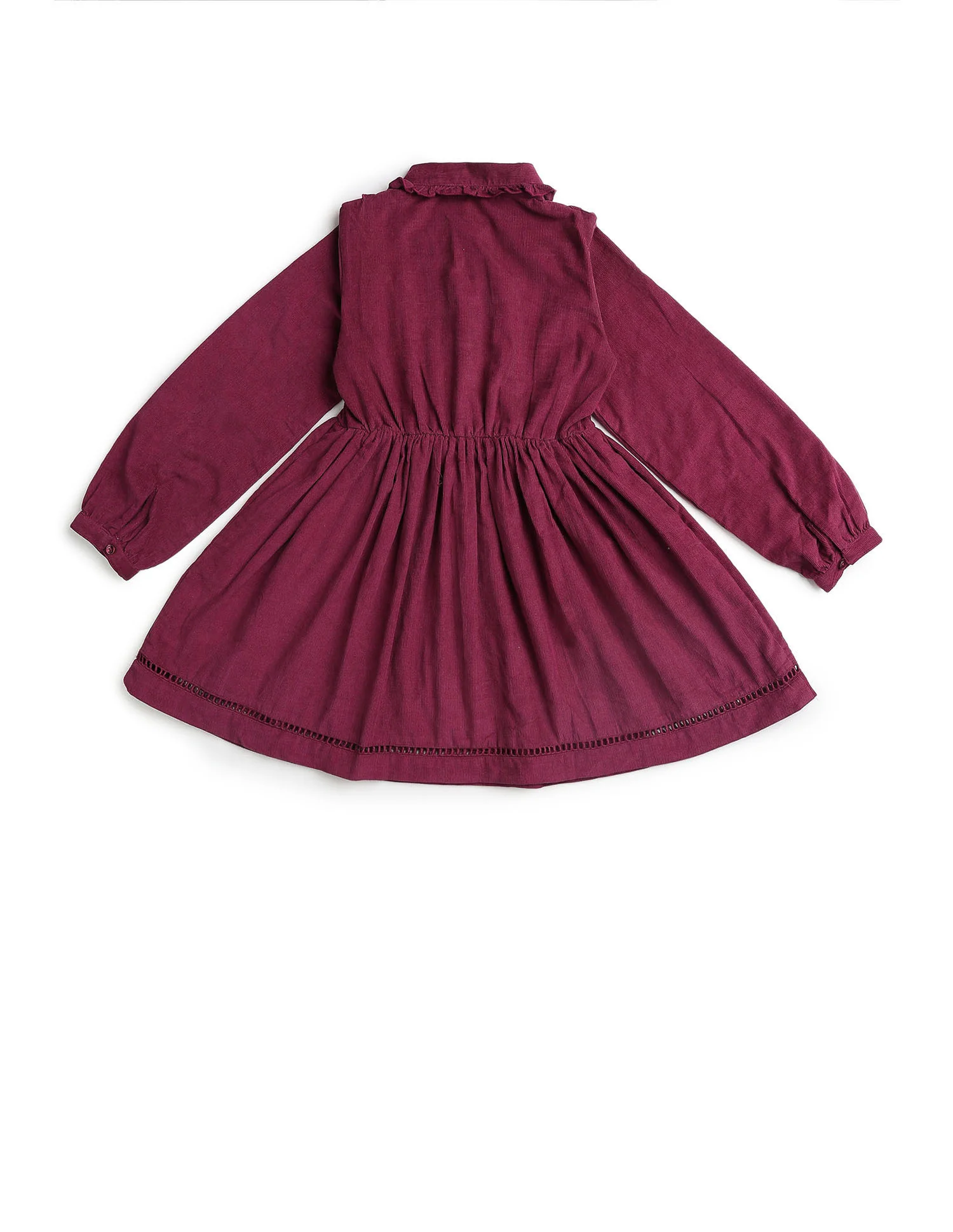 Girls Solid Shirt Dress - Image 9