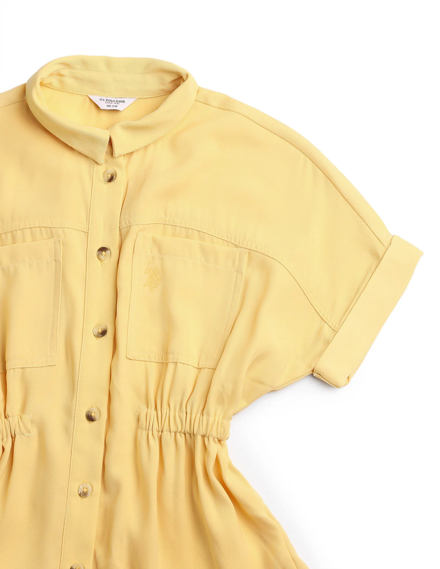 Girls Solid Shirt Dress - Image 10