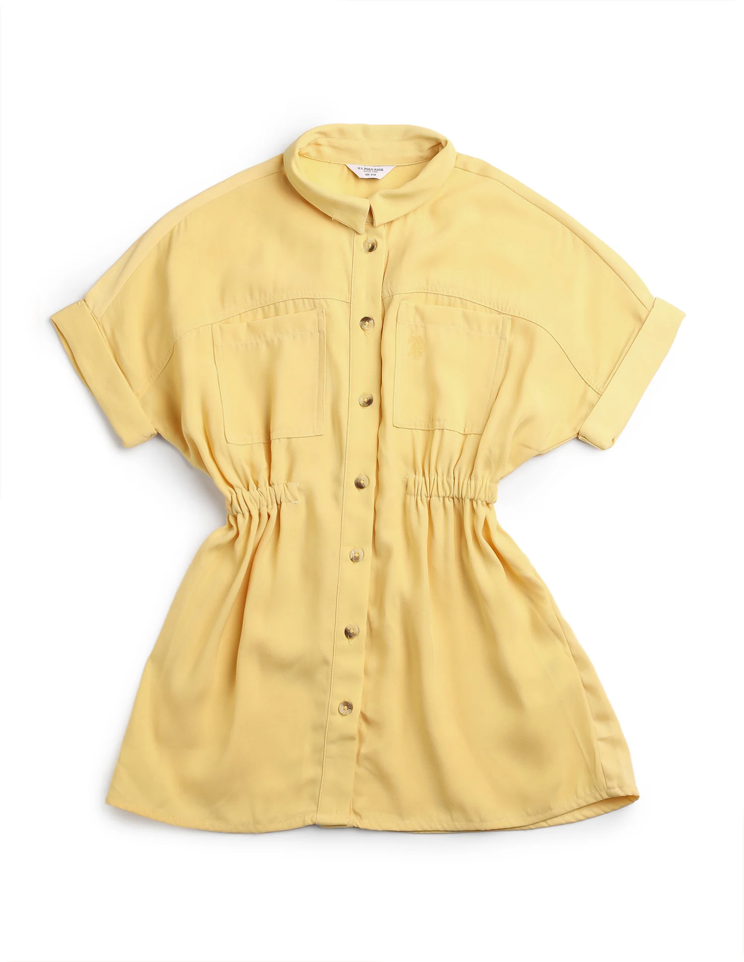 Girls Solid Shirt Dress - Image 8