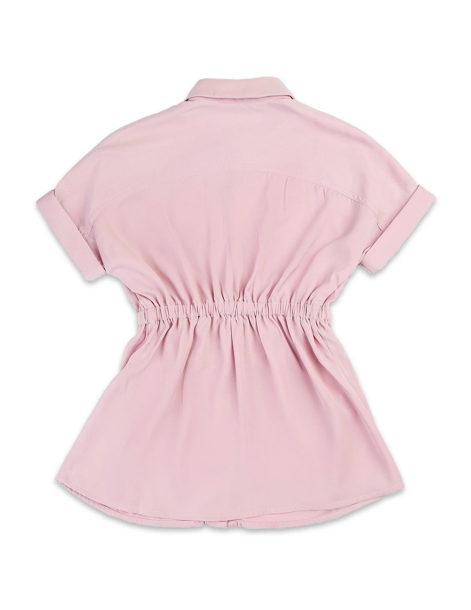 Girls Solid Shirt Dress - Image 9