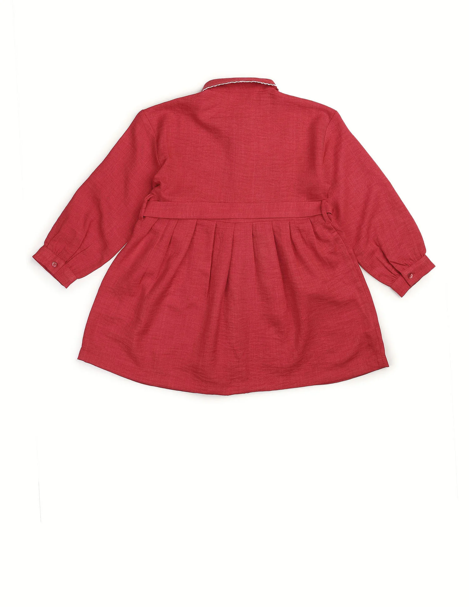 Girls Solid Shirt Dress - Image 9