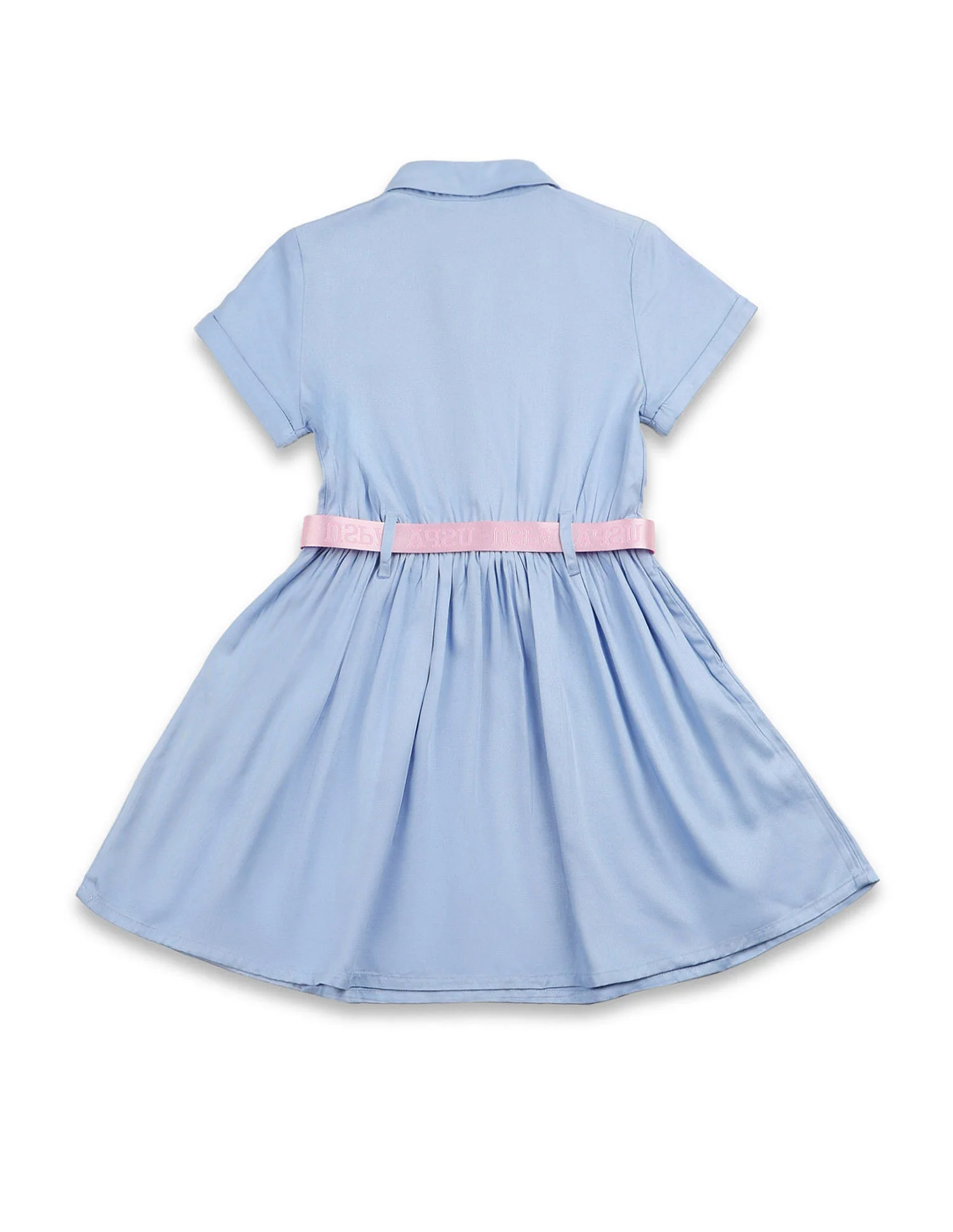 Girls Solid Shirt Dress - Image 7