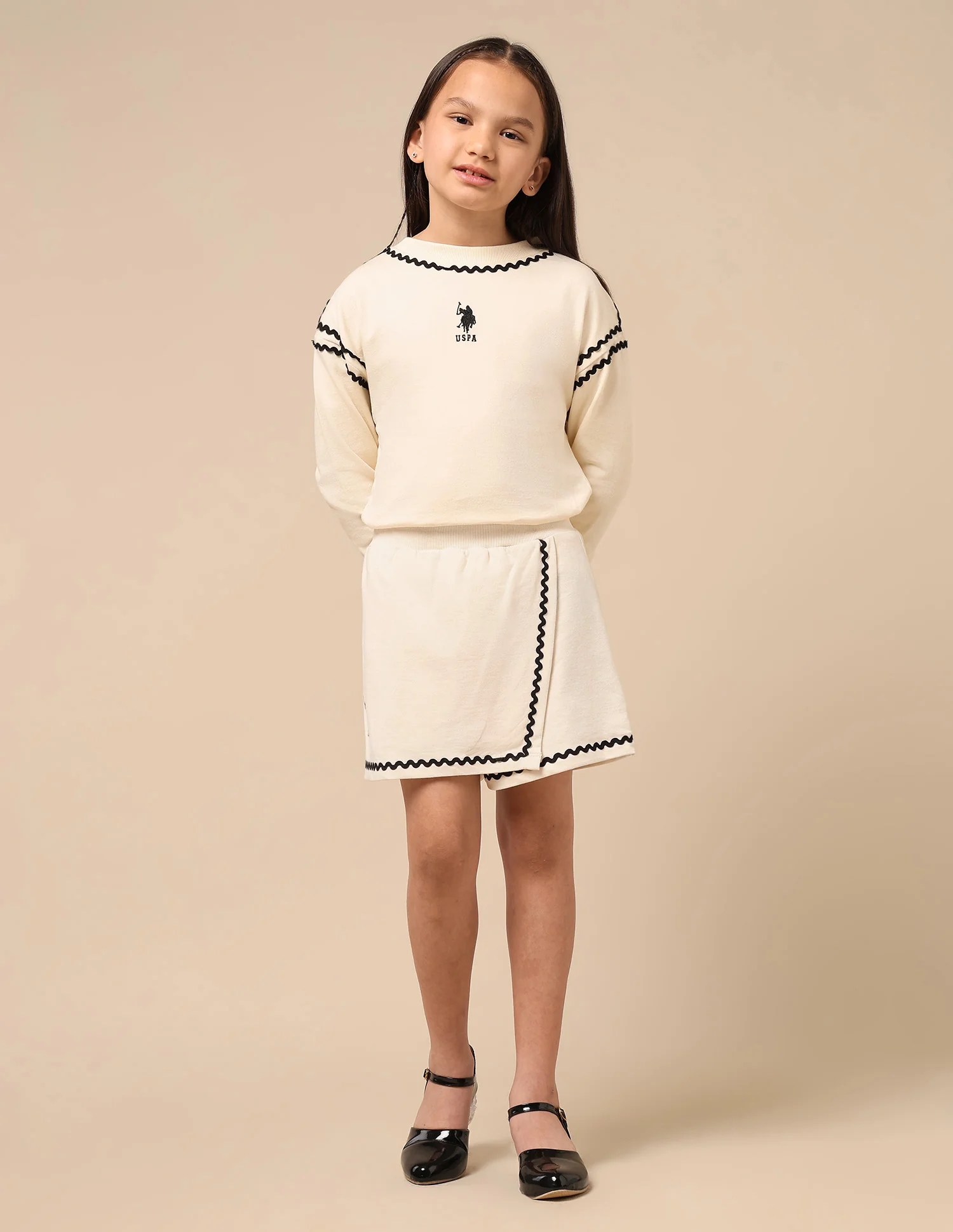 Girls Solid Straight Skort - Image 3