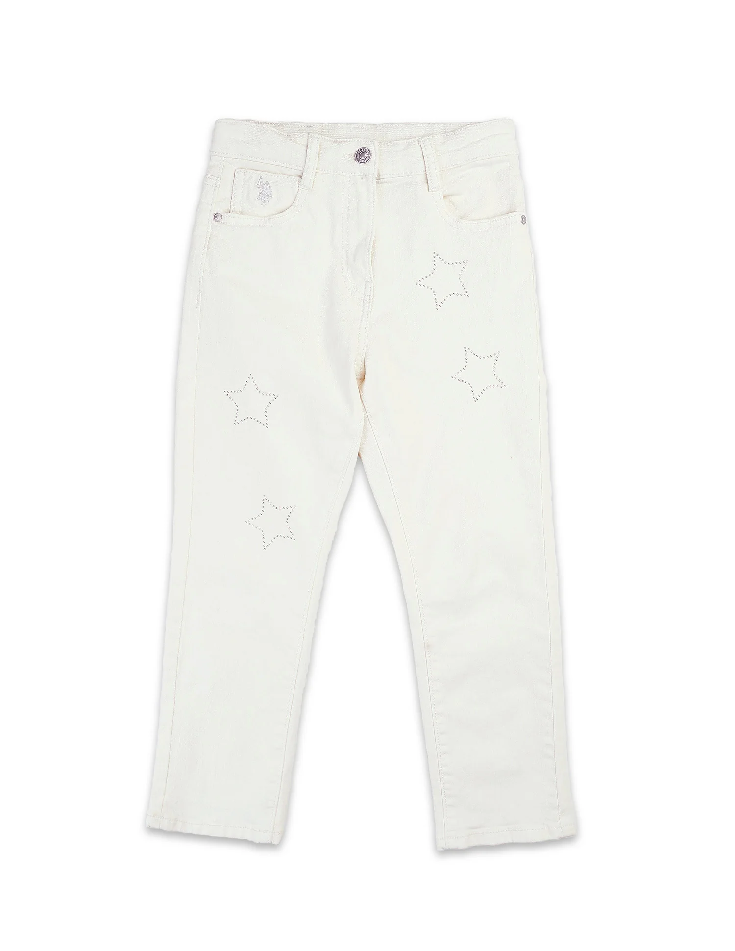 Girls Stars Rhinestone Embellished Jeans - Image 9