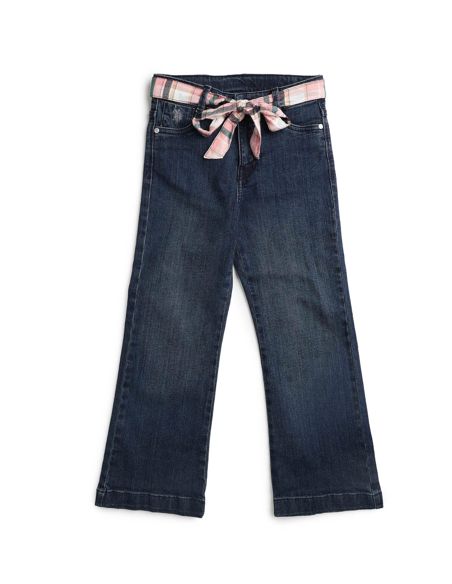Girls Stone Washed Bootcut Jeans - Image 9