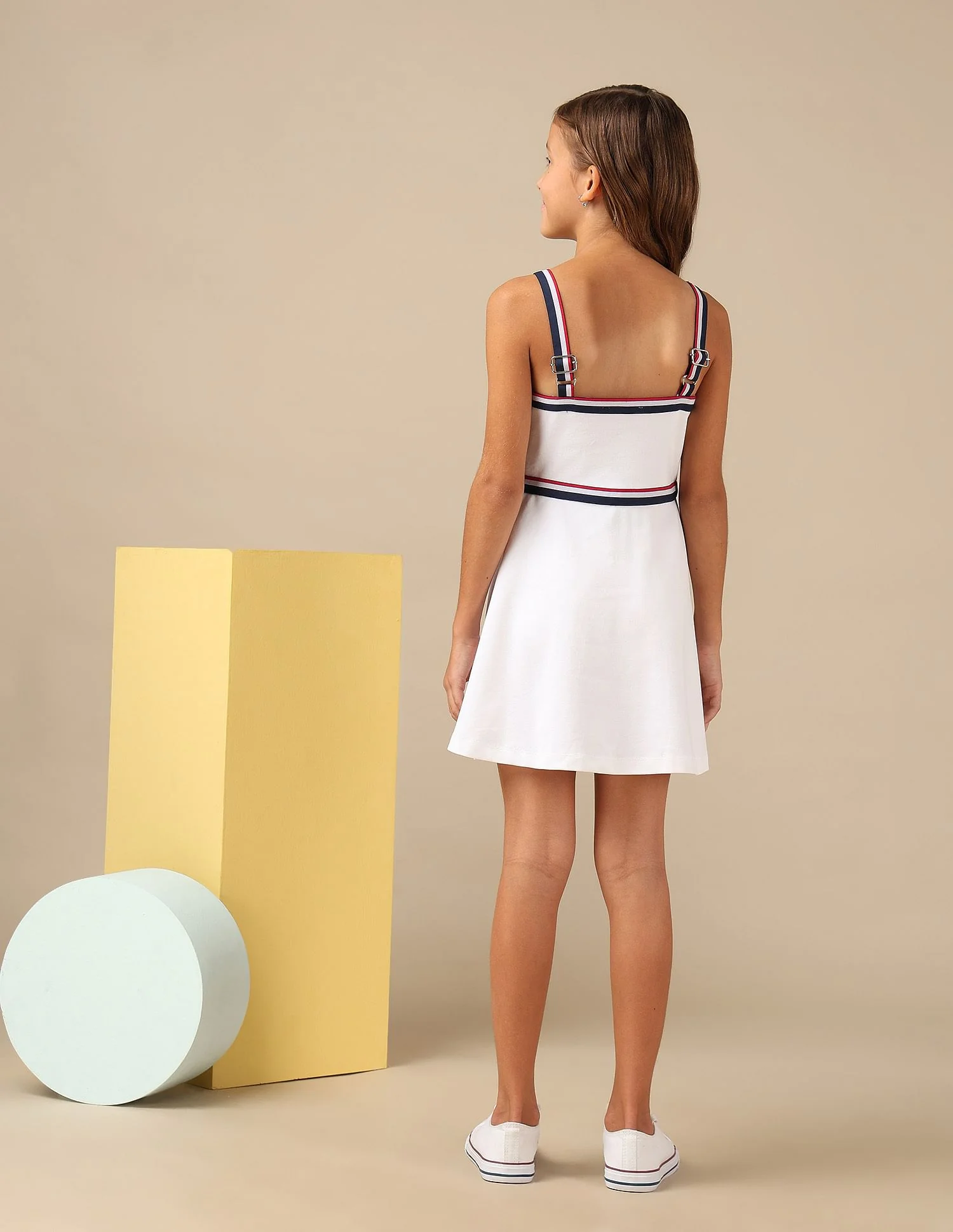 Girls Strappy Skater Dress - Image 3