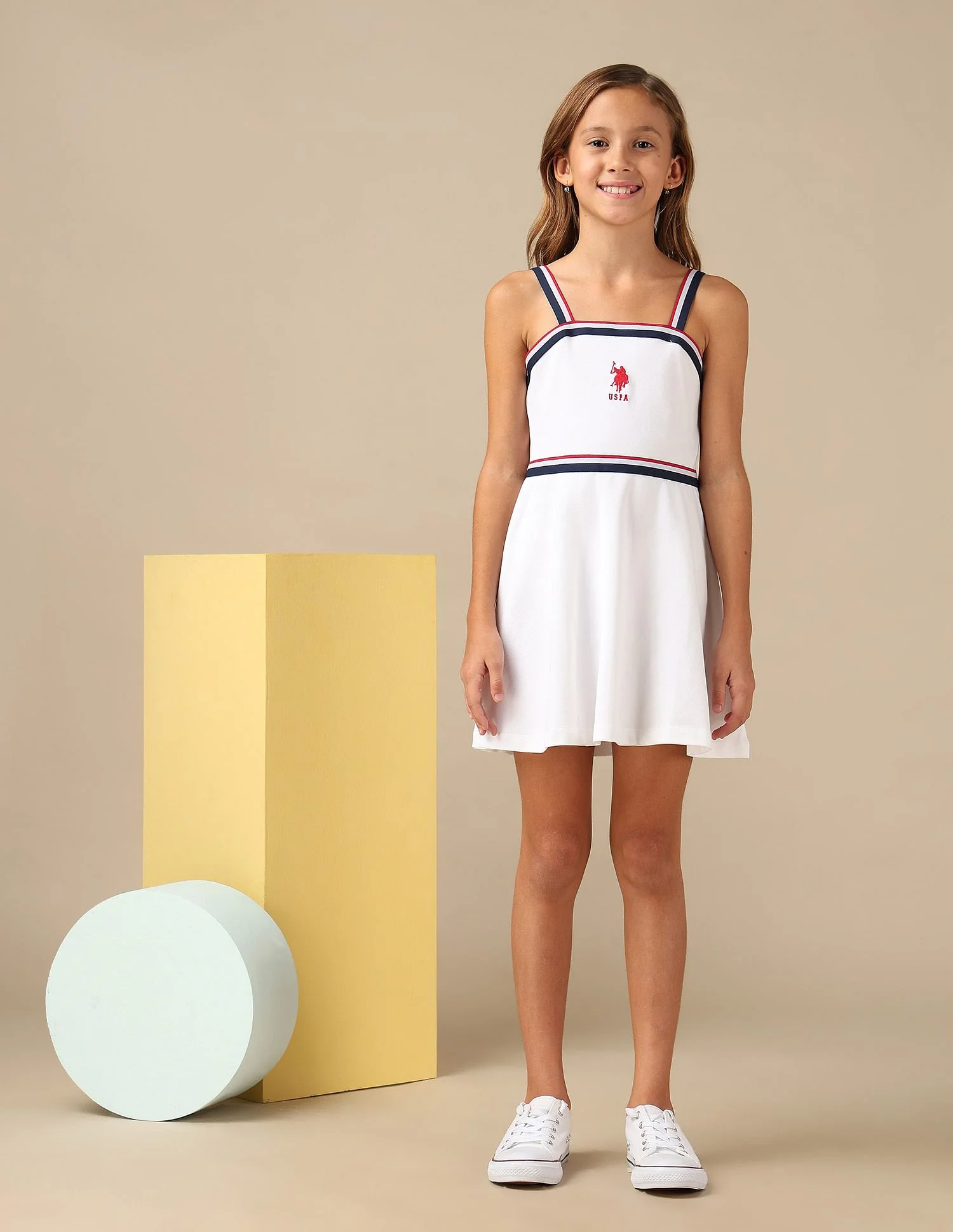 Girls Strappy Skater Dress - Image 4