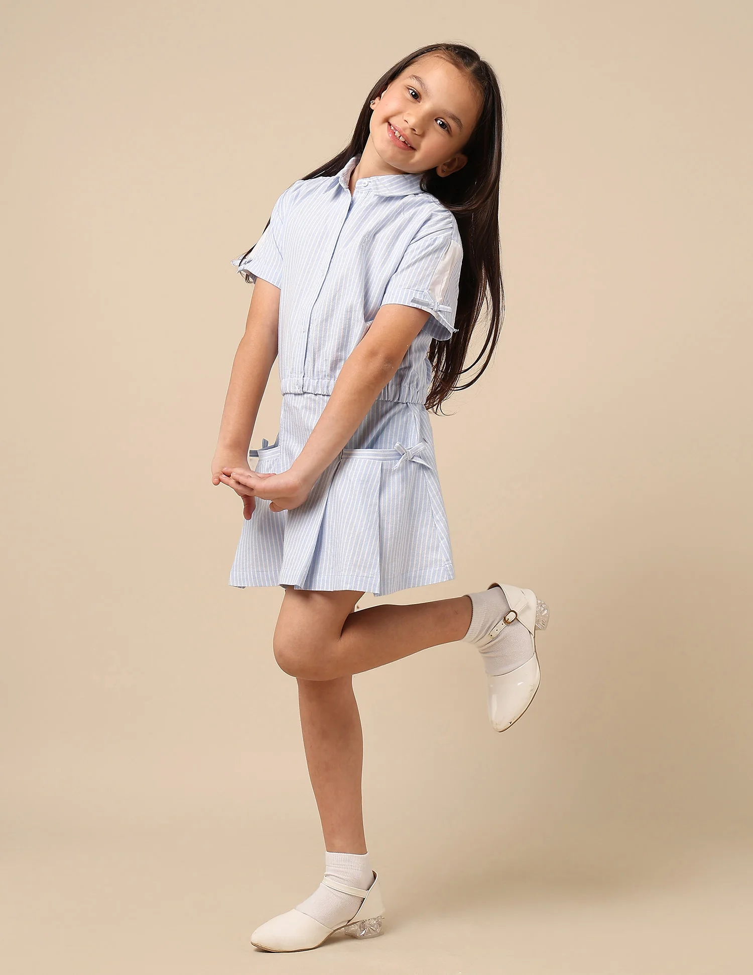 Girls Striped Regular Fit Top - Image 3