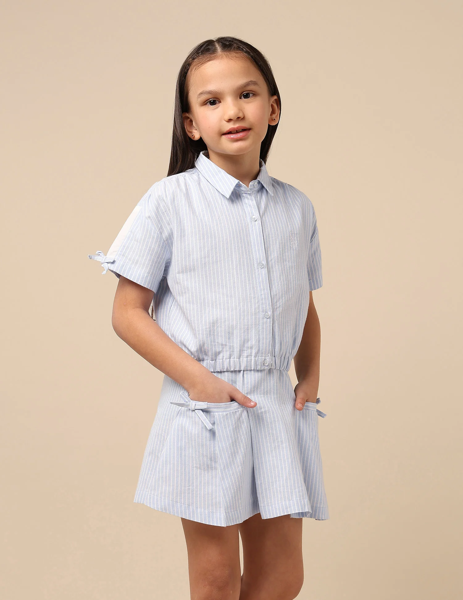 Girls Striped Regular Fit Top - Image 4