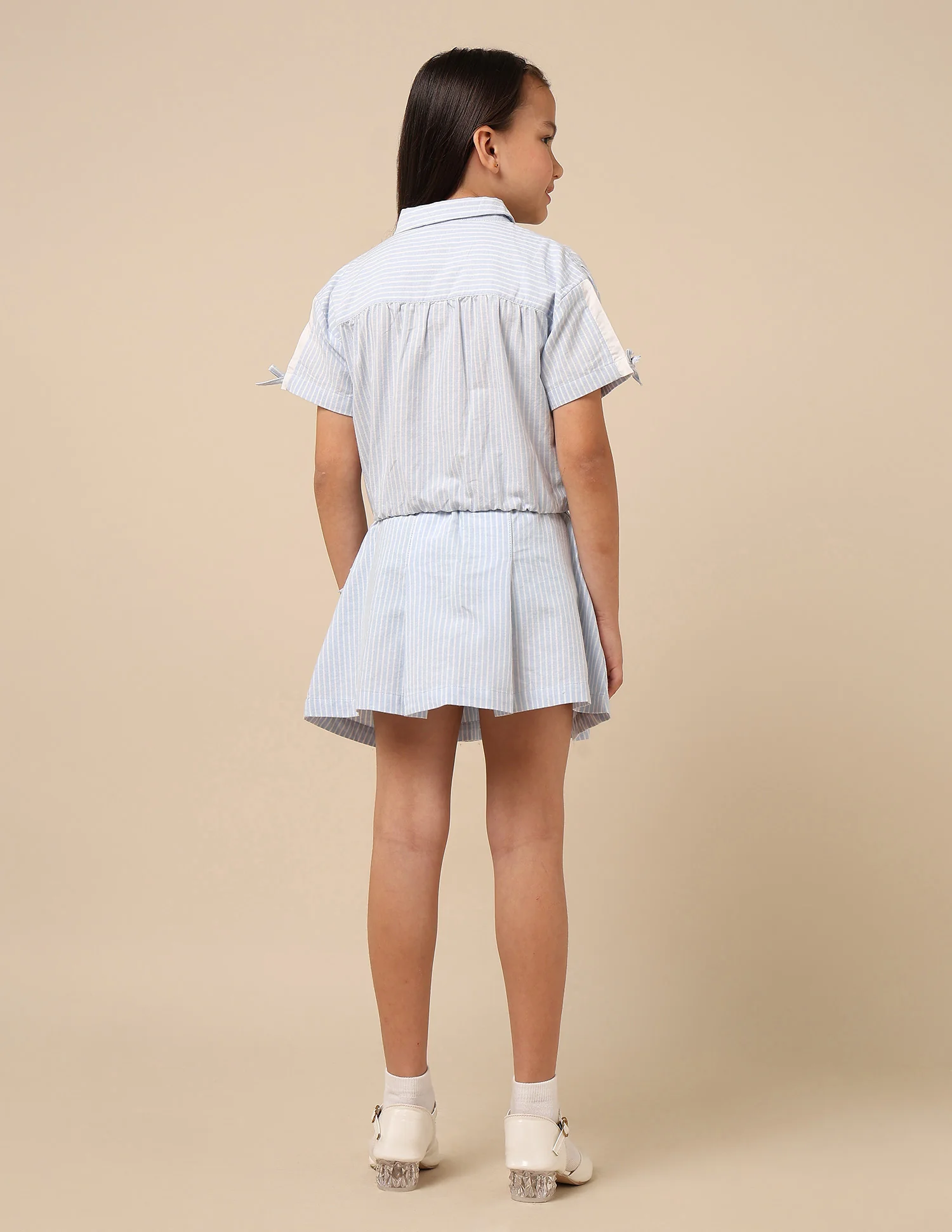 Girls Striped Skater Skirt - Image 5