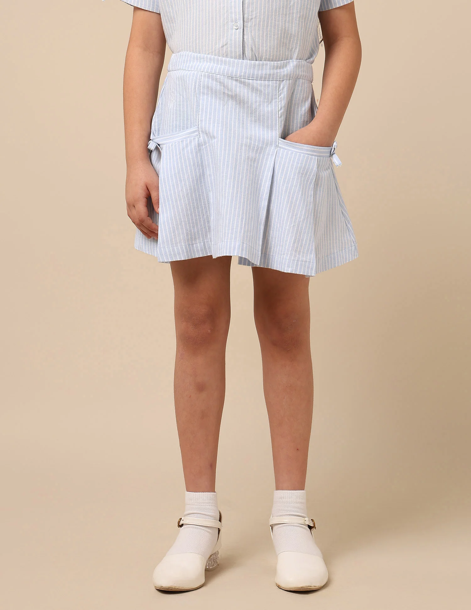 Girls Striped Skater Skirt - Image 6