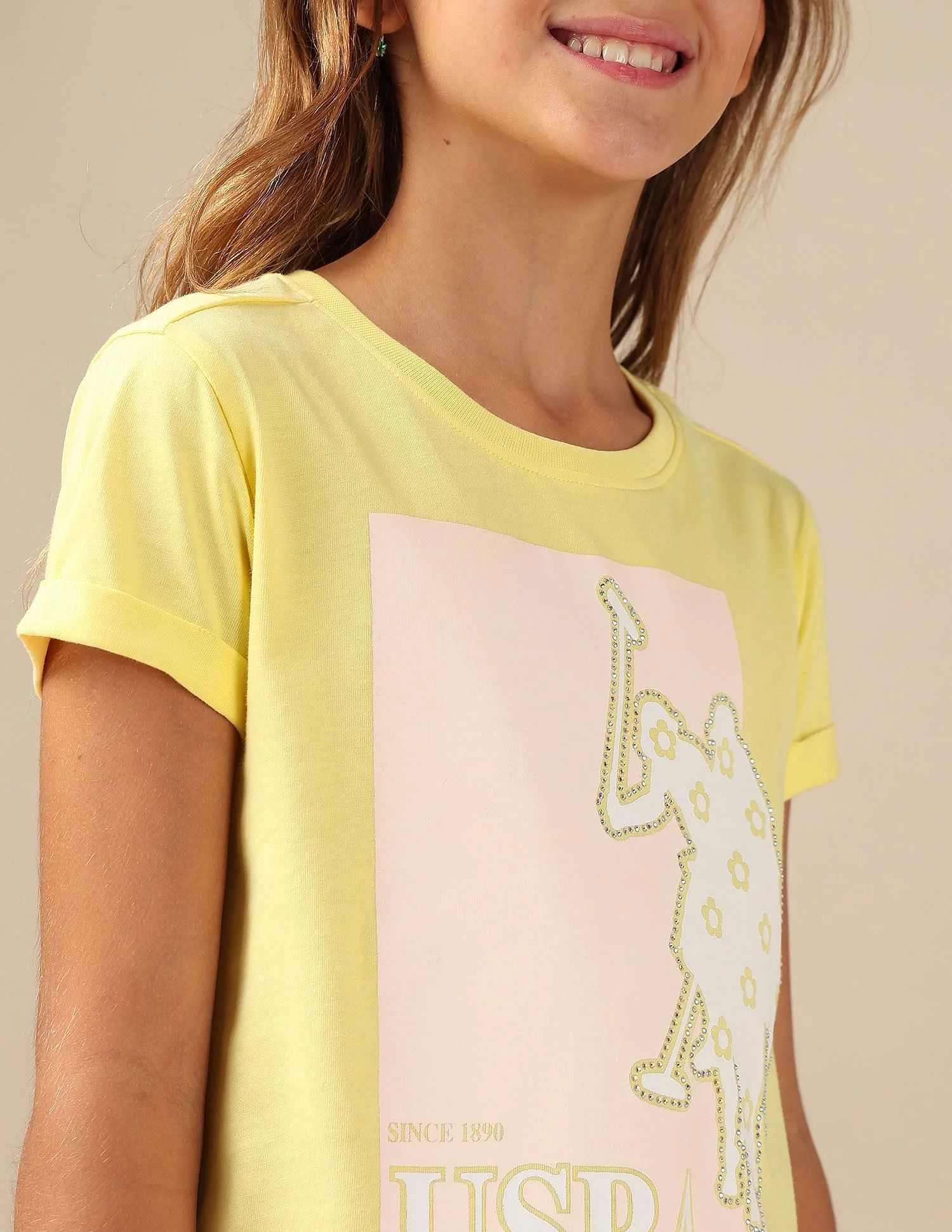Girls Stud Detailed Relaxed Fit T-Shirt - Image 5