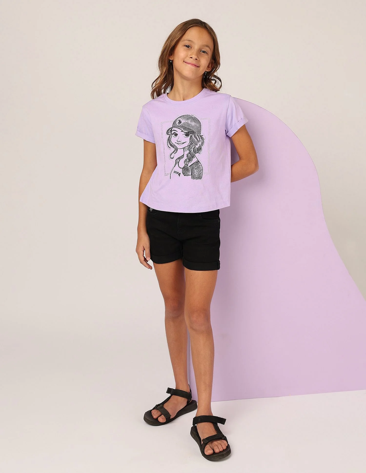 Girls Stud Detailed Relaxed Fit T-Shirt - Image 3