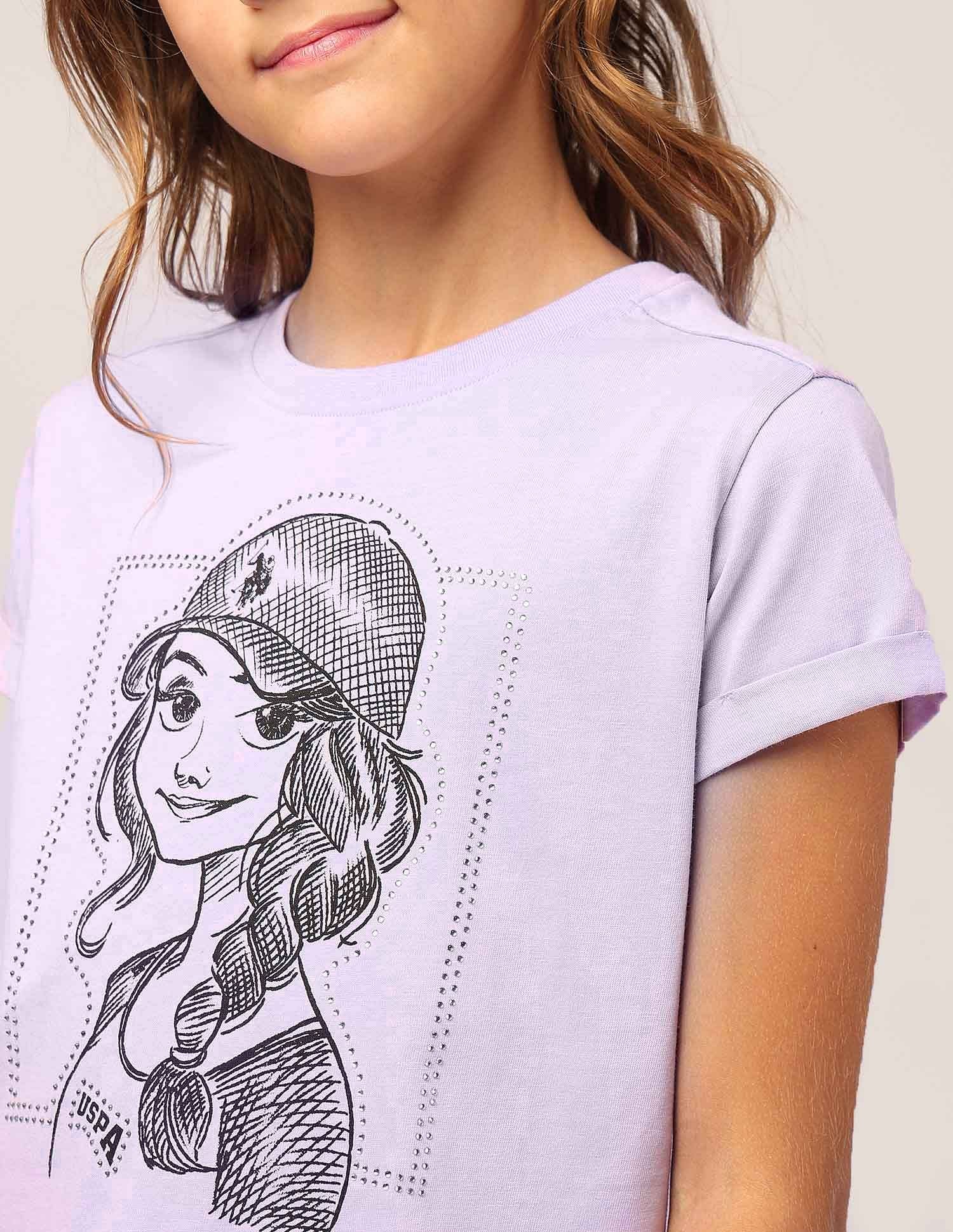Girls Stud Detailed Relaxed Fit T-Shirt - Image 5