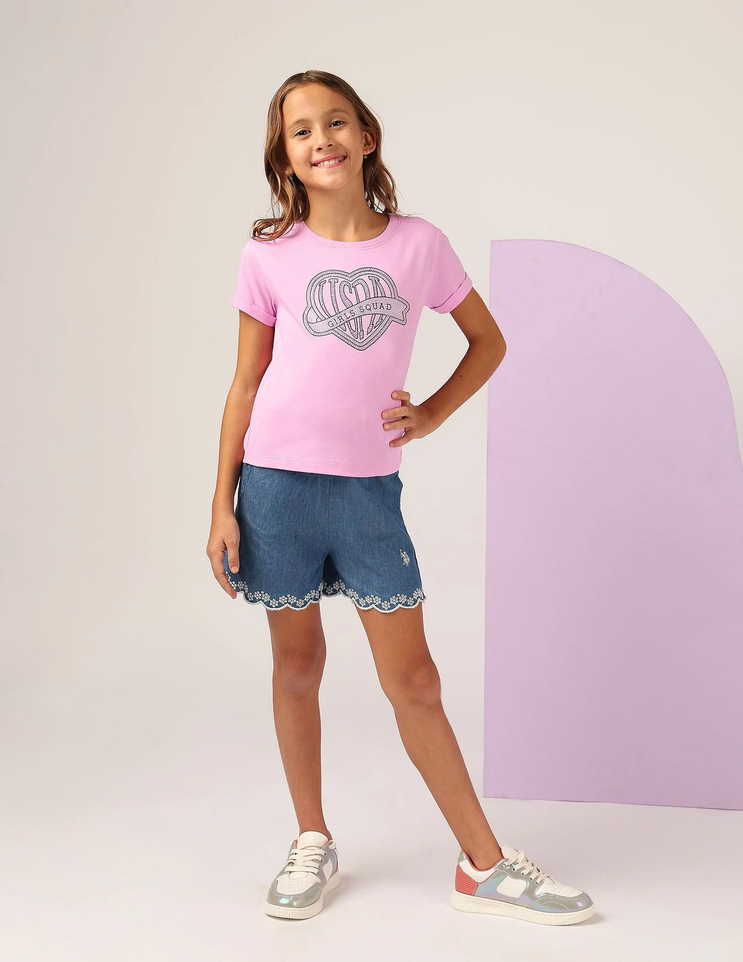 Girls Stud Detailed Relaxed Fit T-Shirt - Image 3