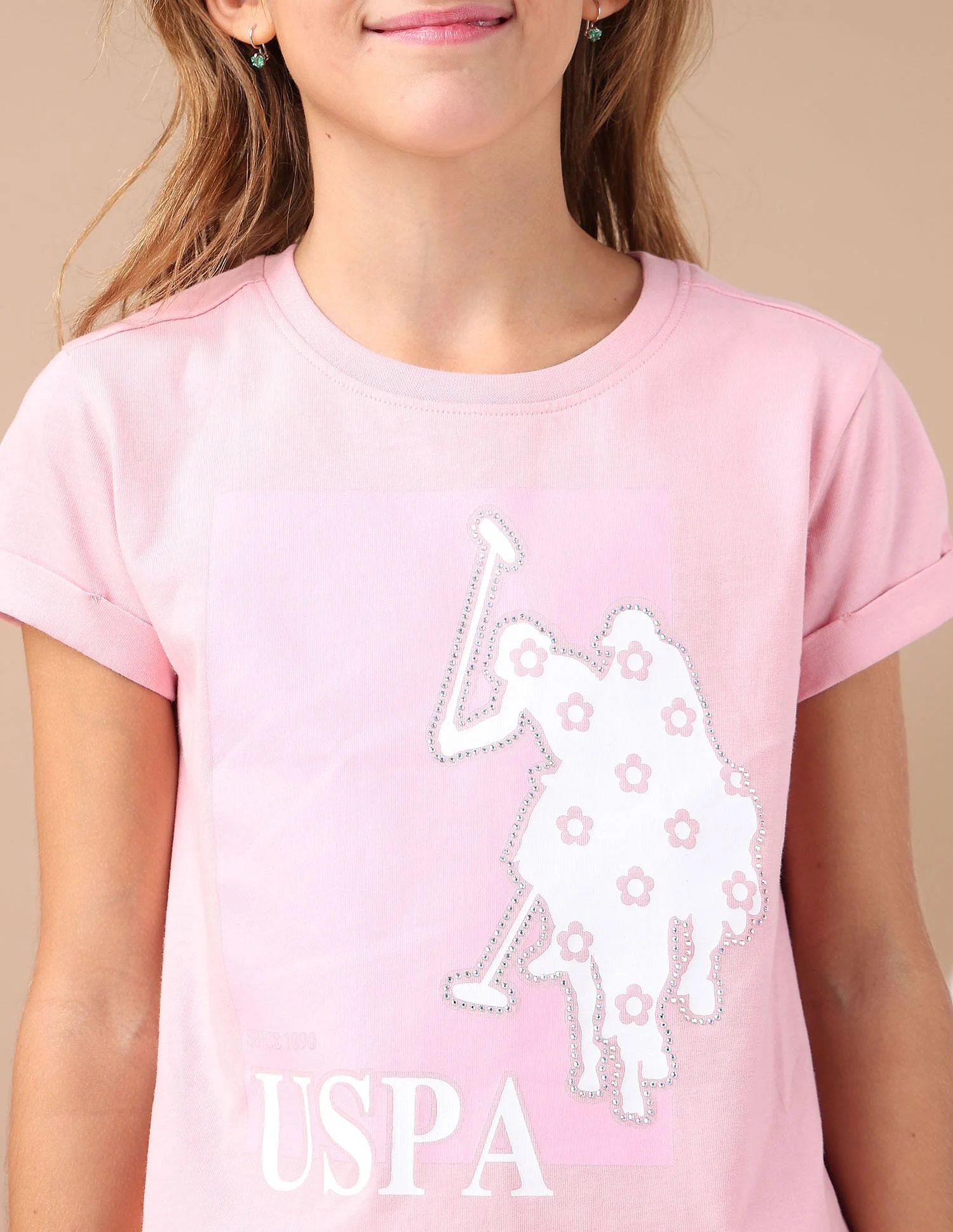 Girls Stud Detailed Relaxed Fit T-Shirt - Image 5