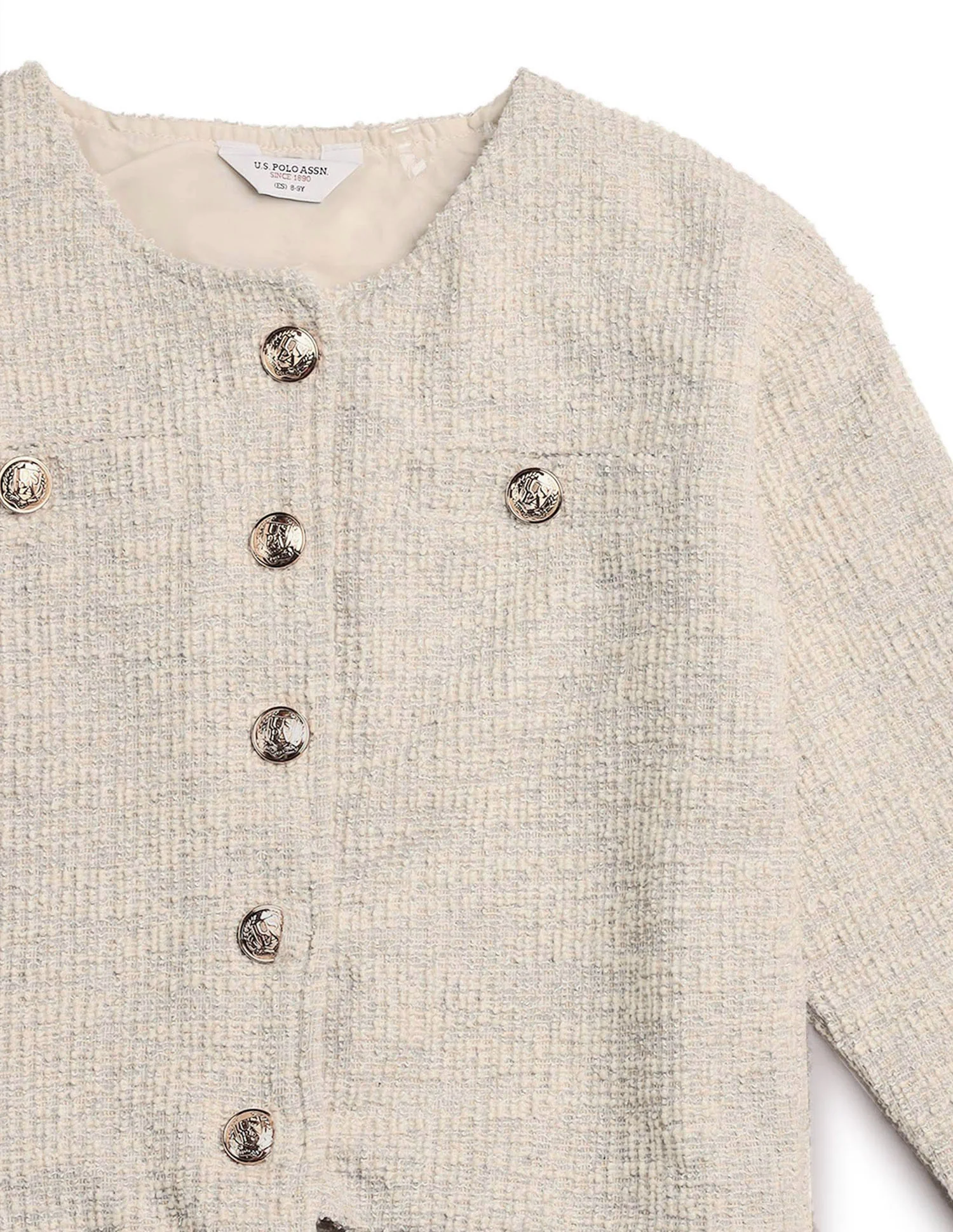 Girls Textured Boxy Fit Jacket - Image 2