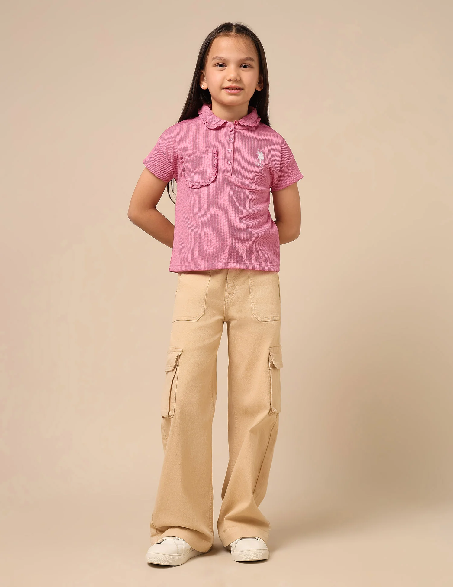 Girls Textured Boxy Fit Top - Image 3