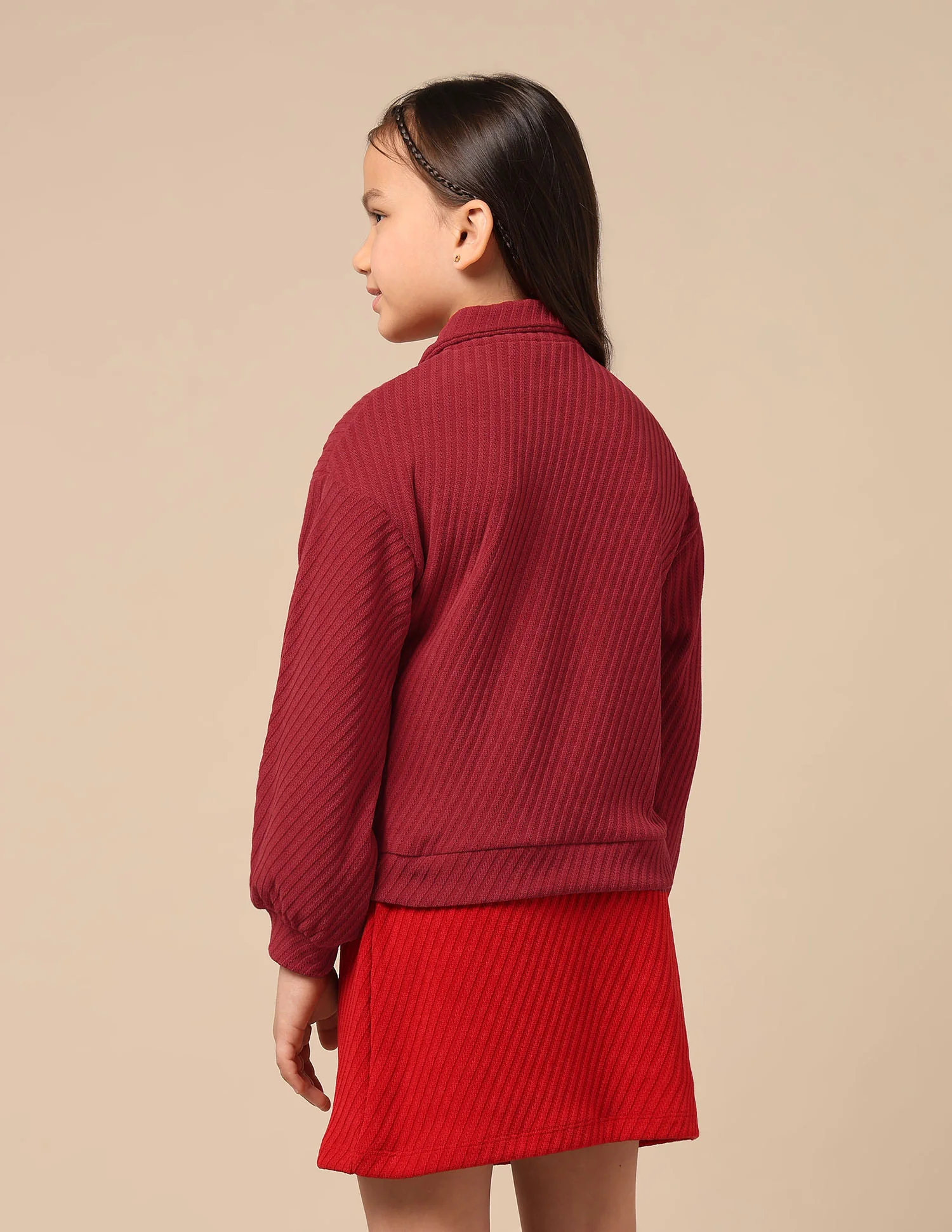 Girls Textured Boxy Fit Top - Image 5