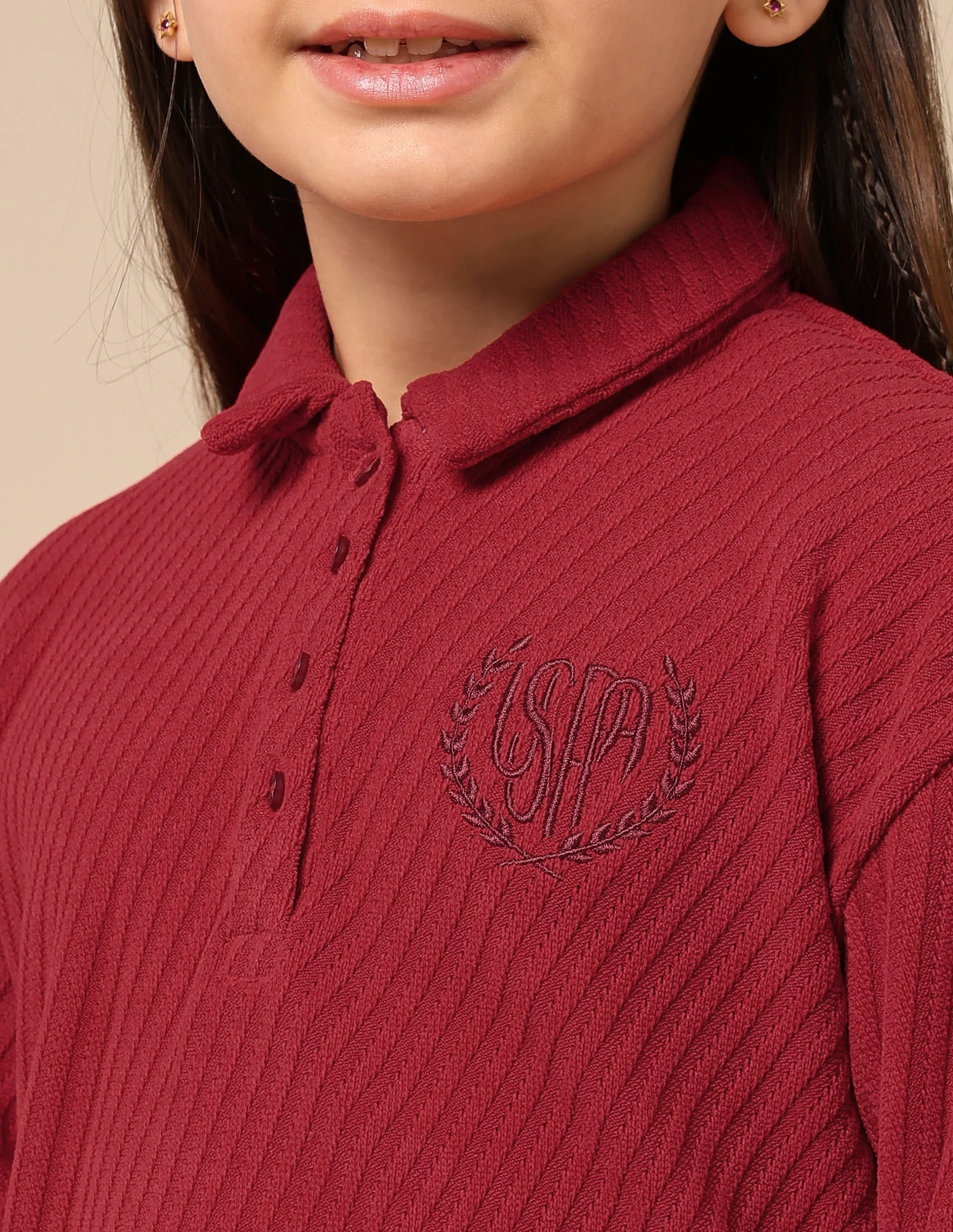 Girls Textured Boxy Fit Top - Image 7