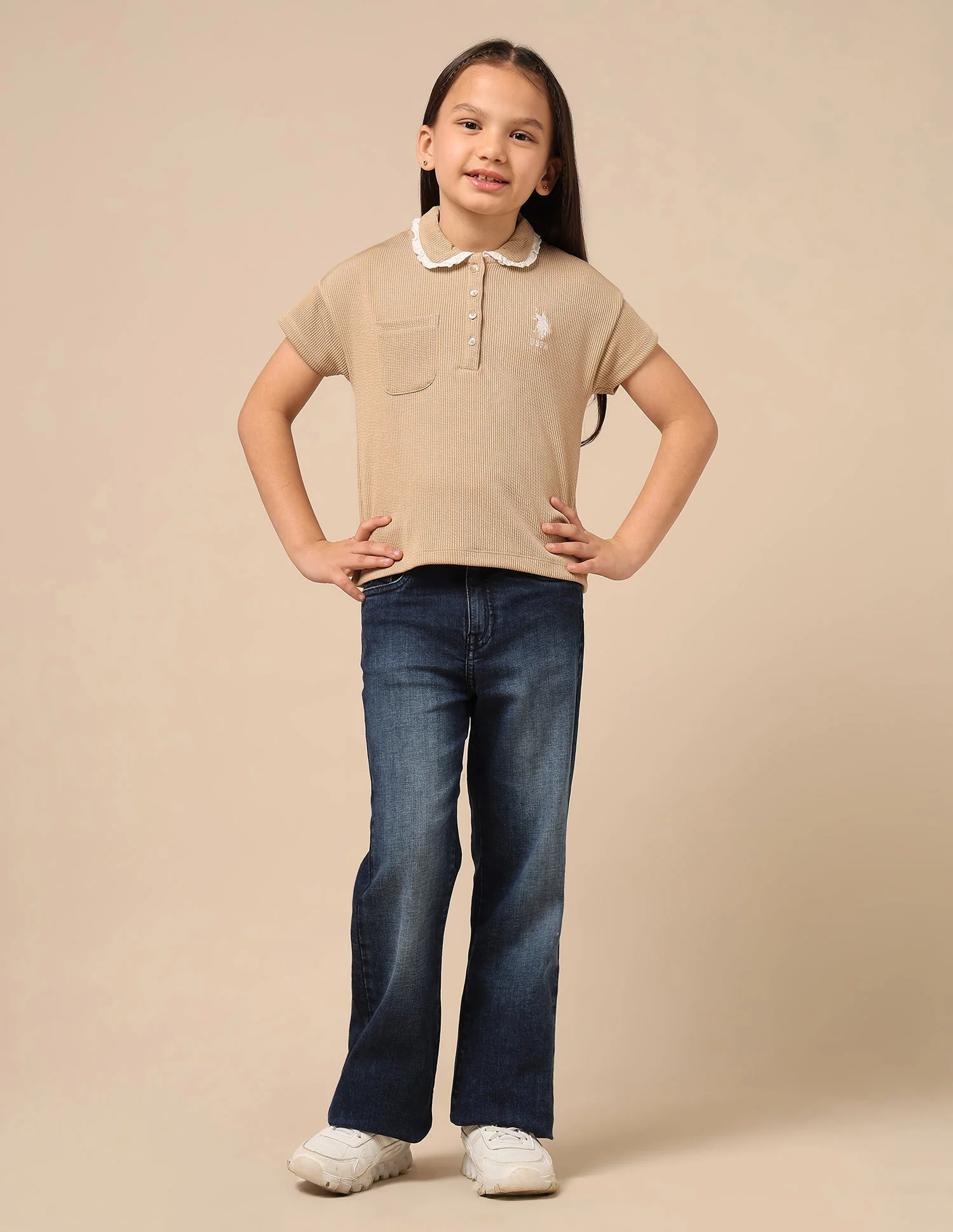 Girls Textured Boxy Fit Top - Image 3