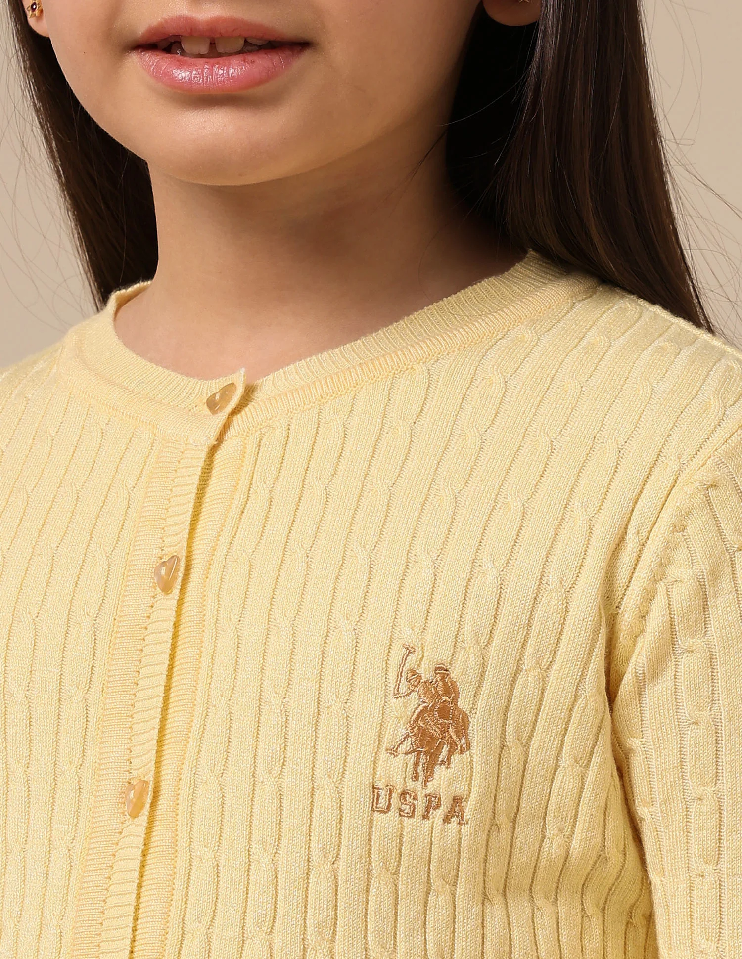 Girls Textured Regular Fit Sweater - Image 7