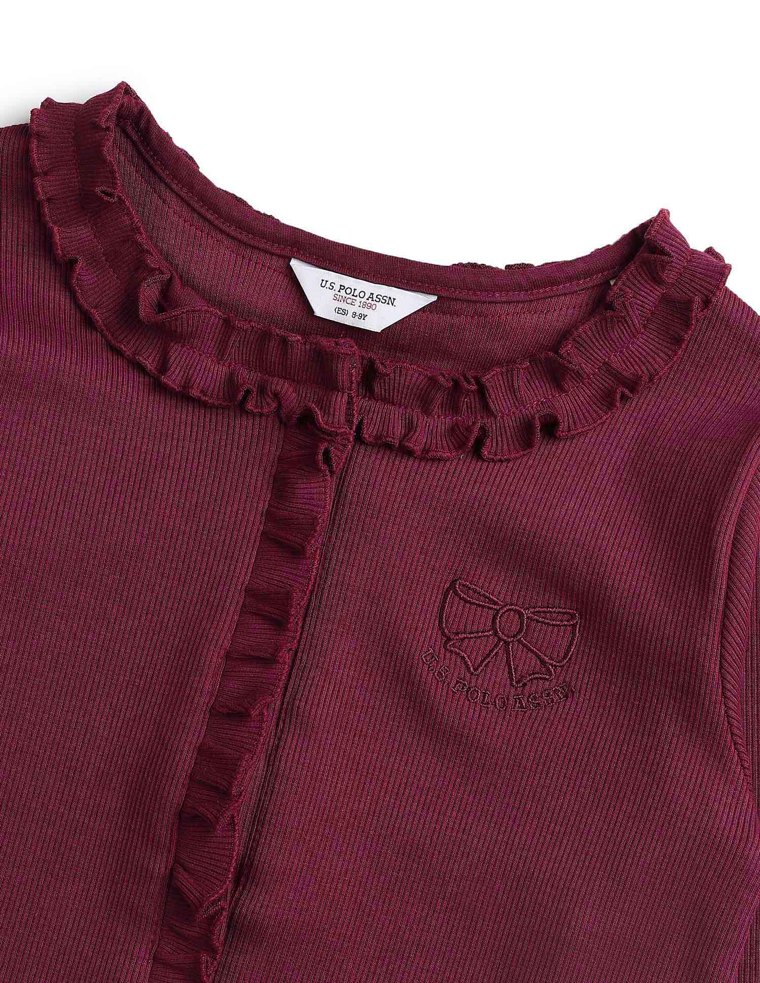 Girls Textured Slim Fit Top - Image 10