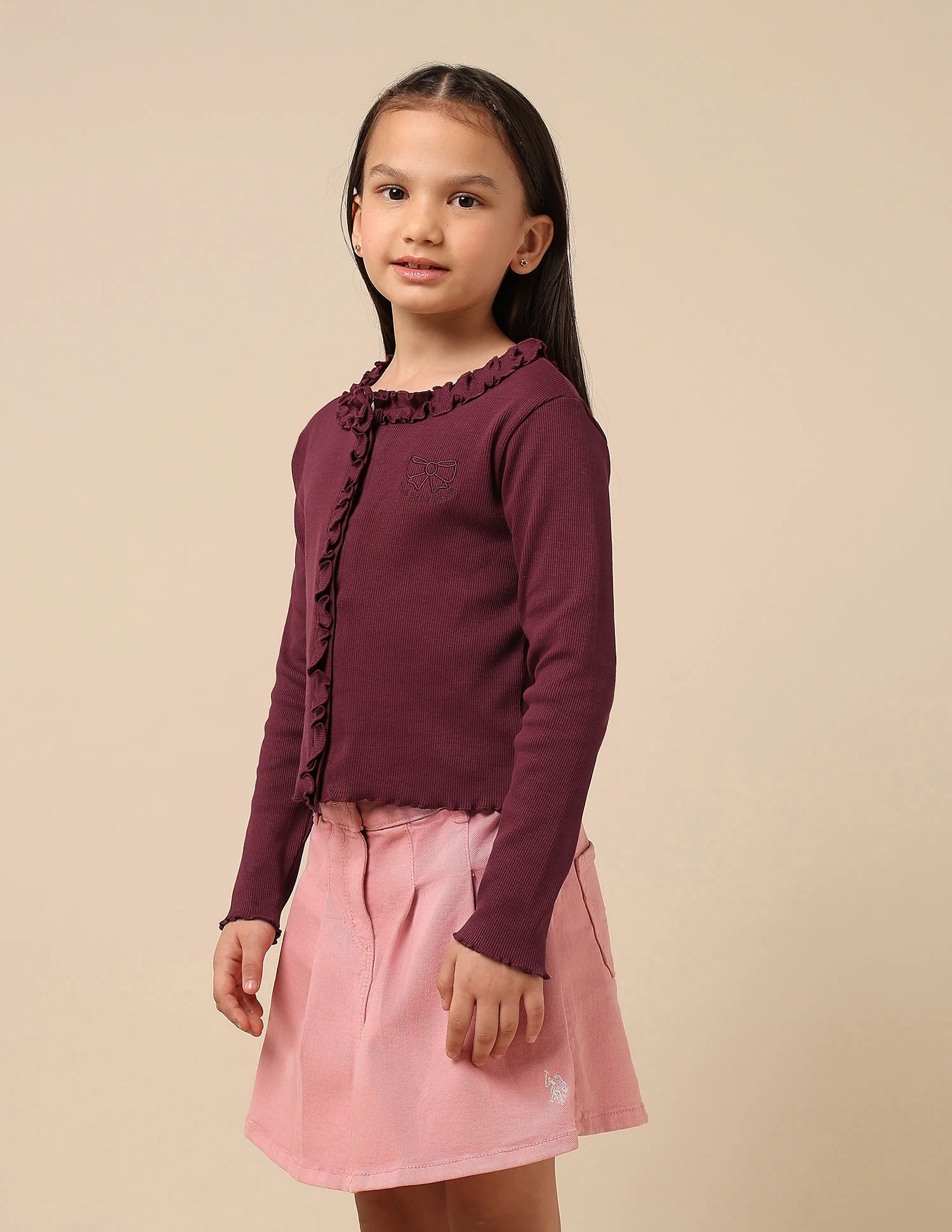Girls Textured Slim Fit Top - Image 4