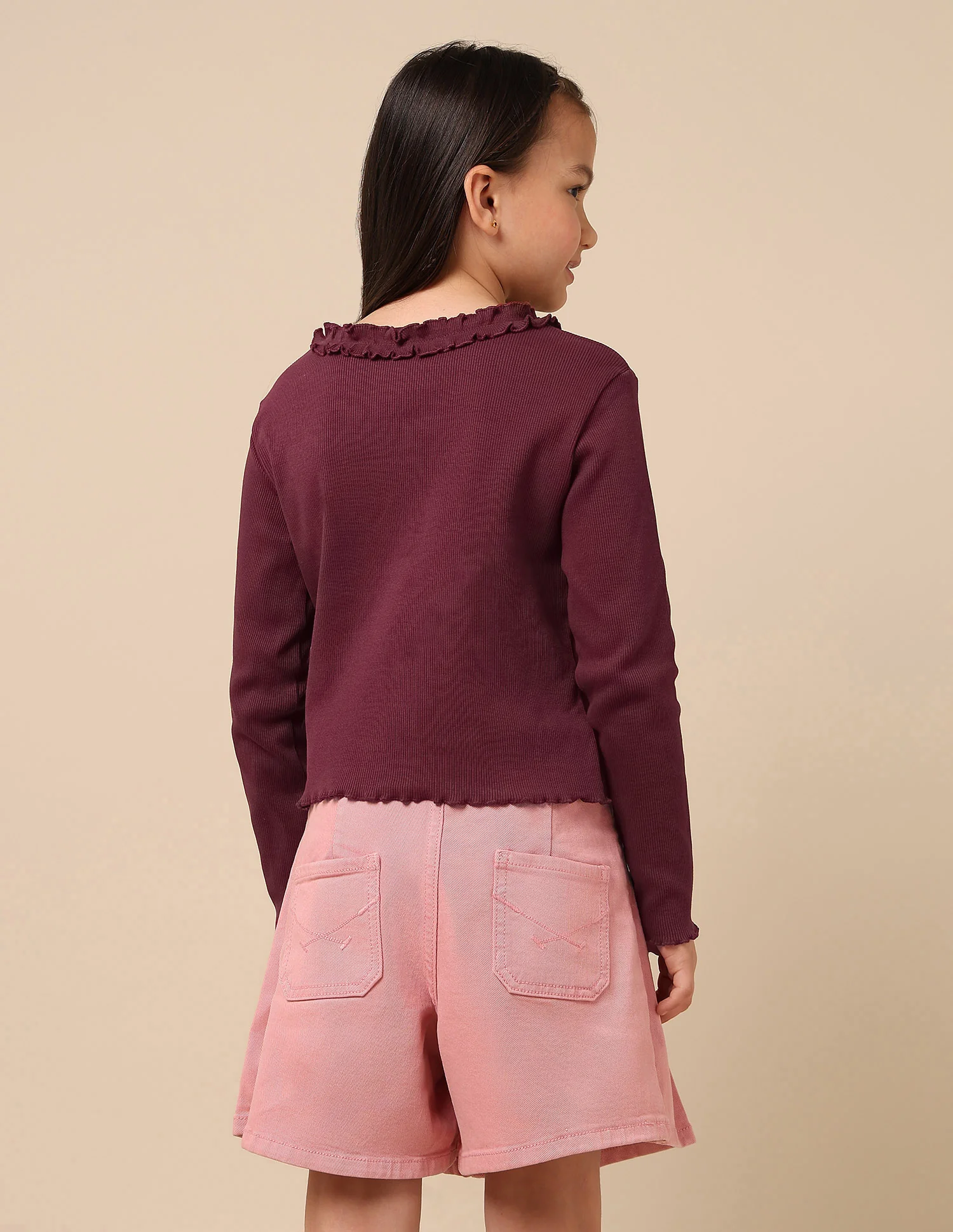 Girls Textured Slim Fit Top - Image 5