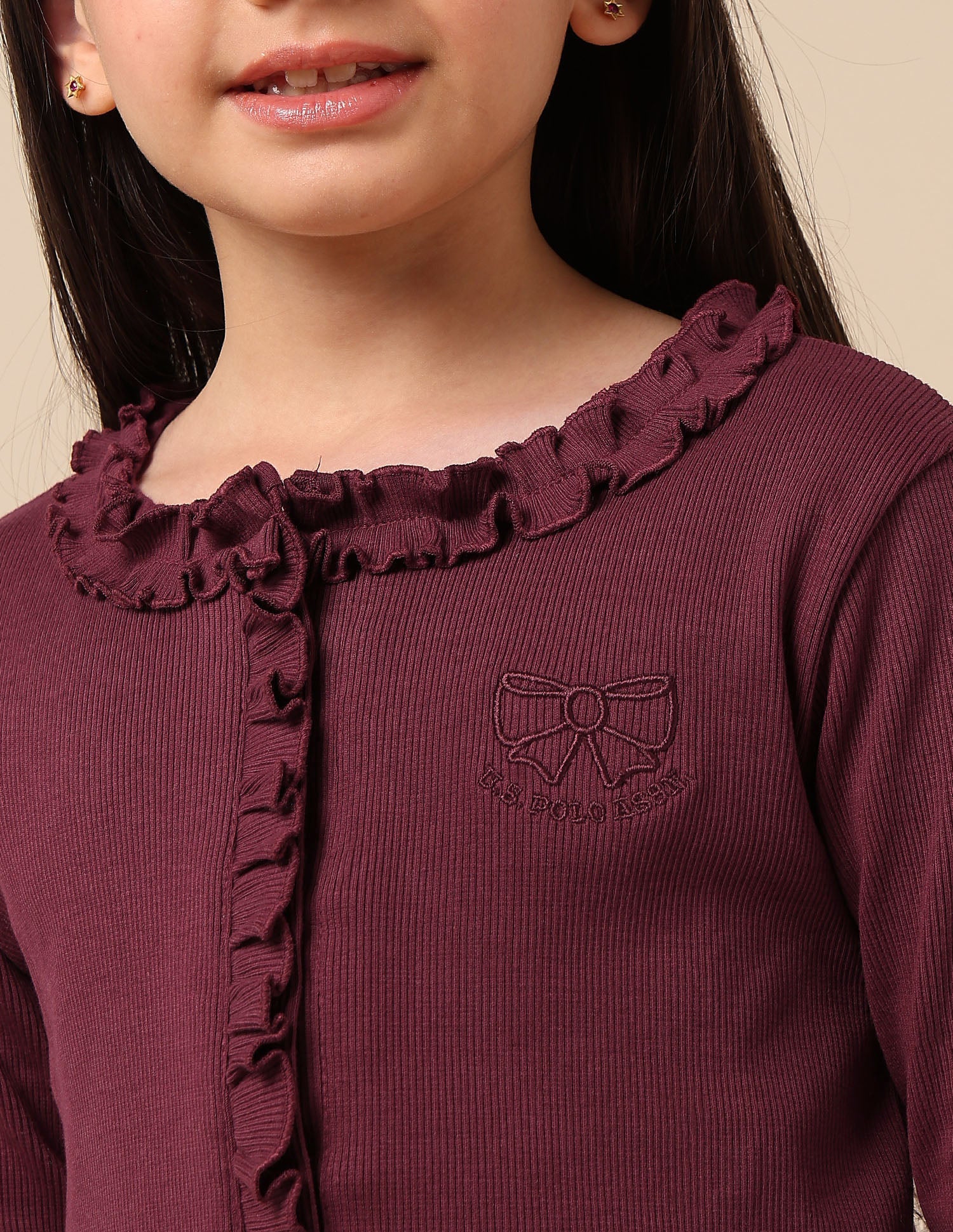 Girls Textured Slim Fit Top - Image 7