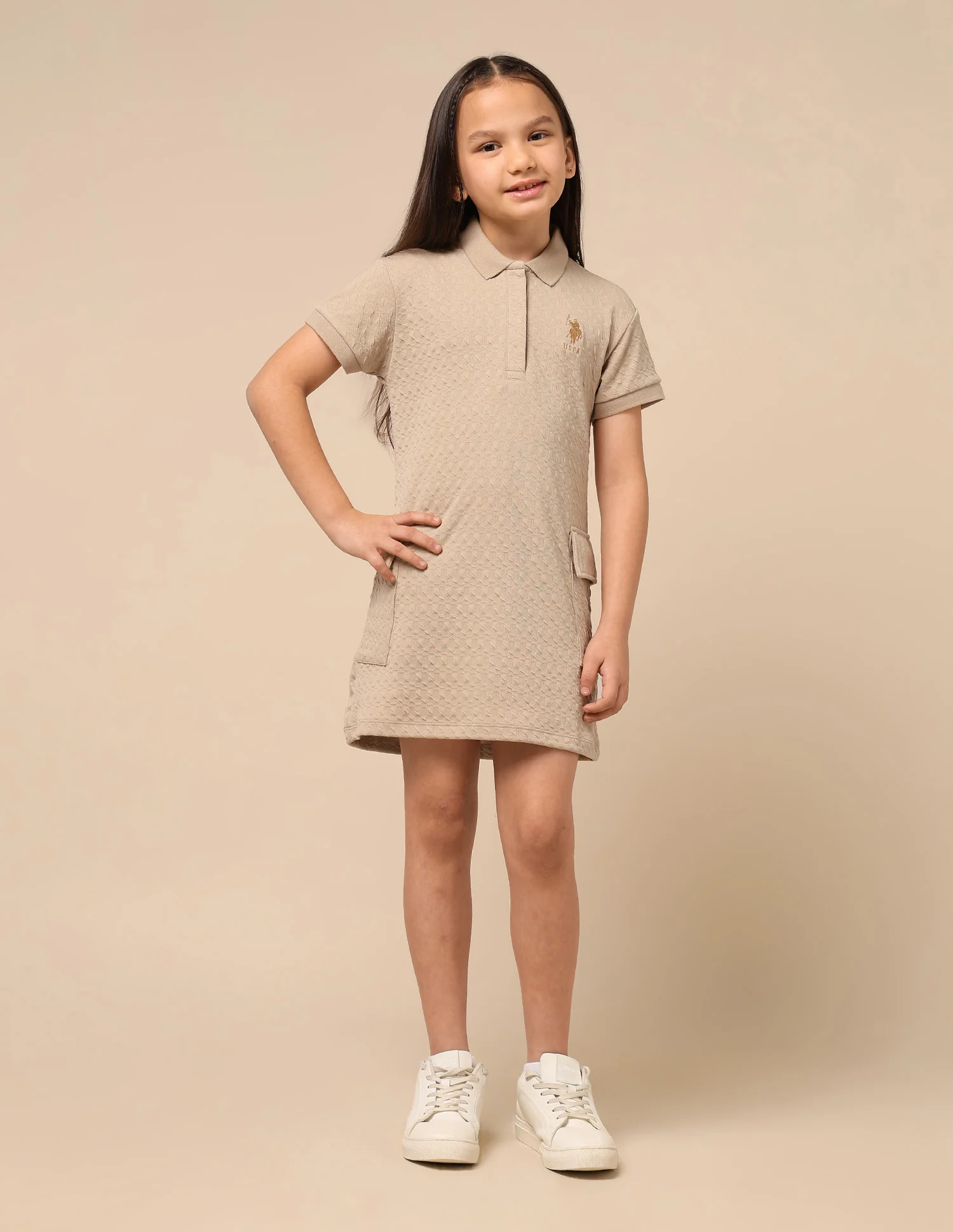 Girls Textured T-Shirt Dress - Image 3