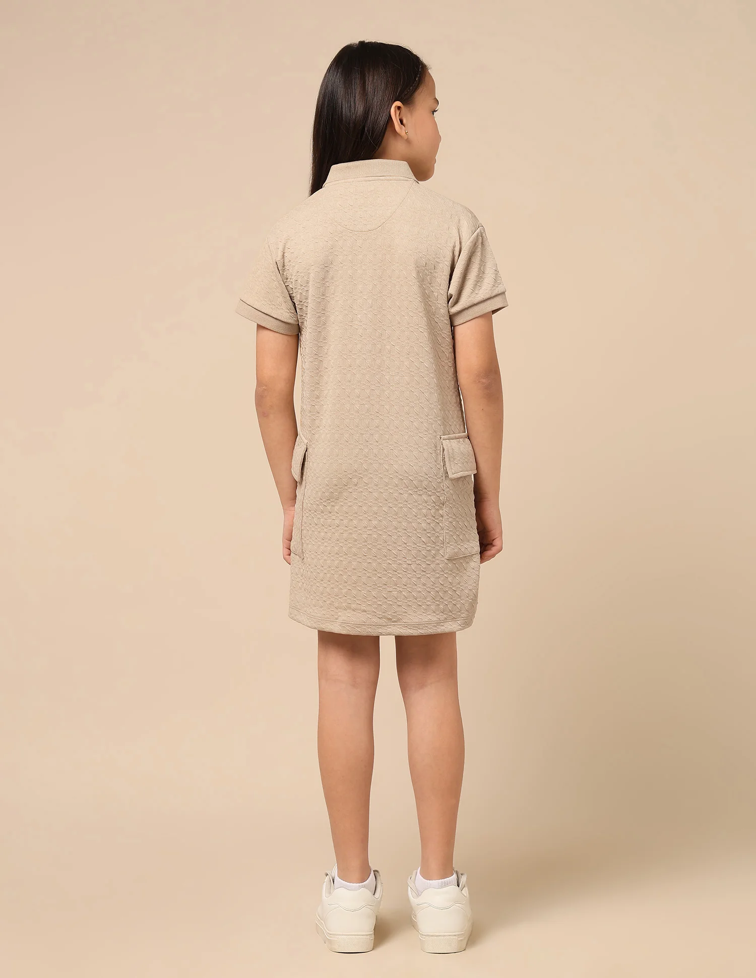 Girls Textured T-Shirt Dress - Image 5