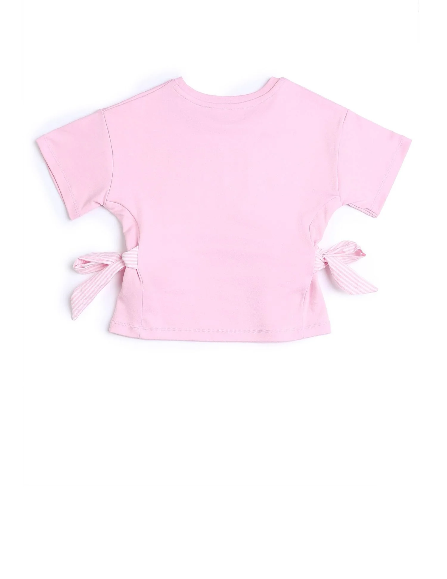 Girls Tie-up Bow Brand Printed T-Shirt - Image 8