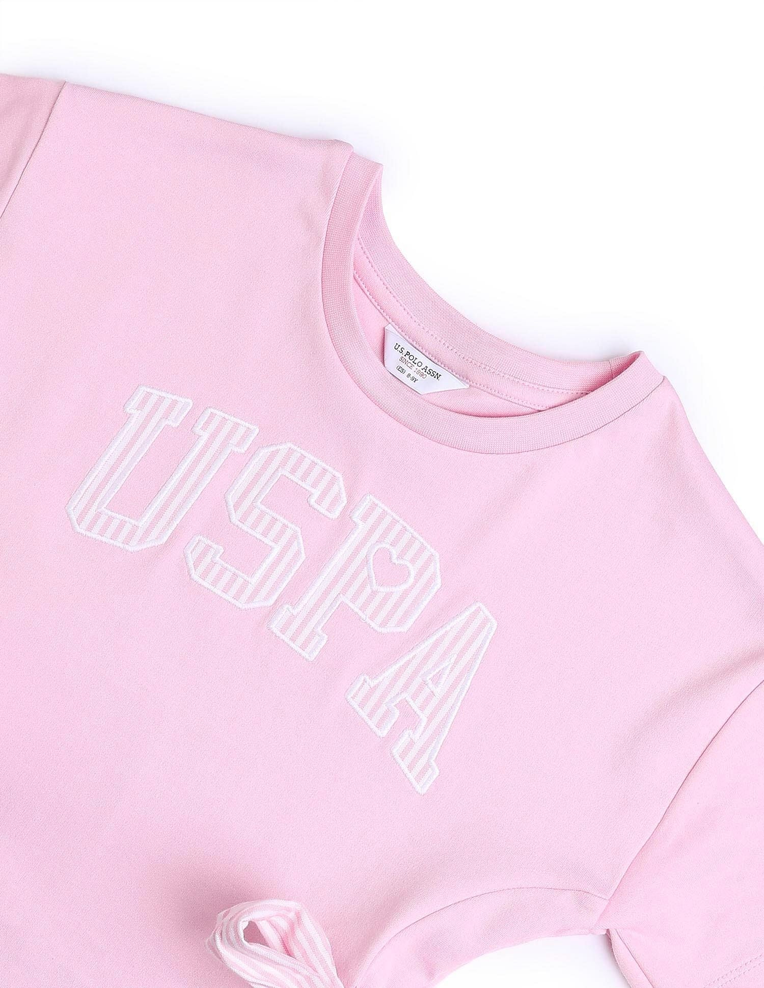 Girls Tie-up Bow Brand Printed T-Shirt - Image 9