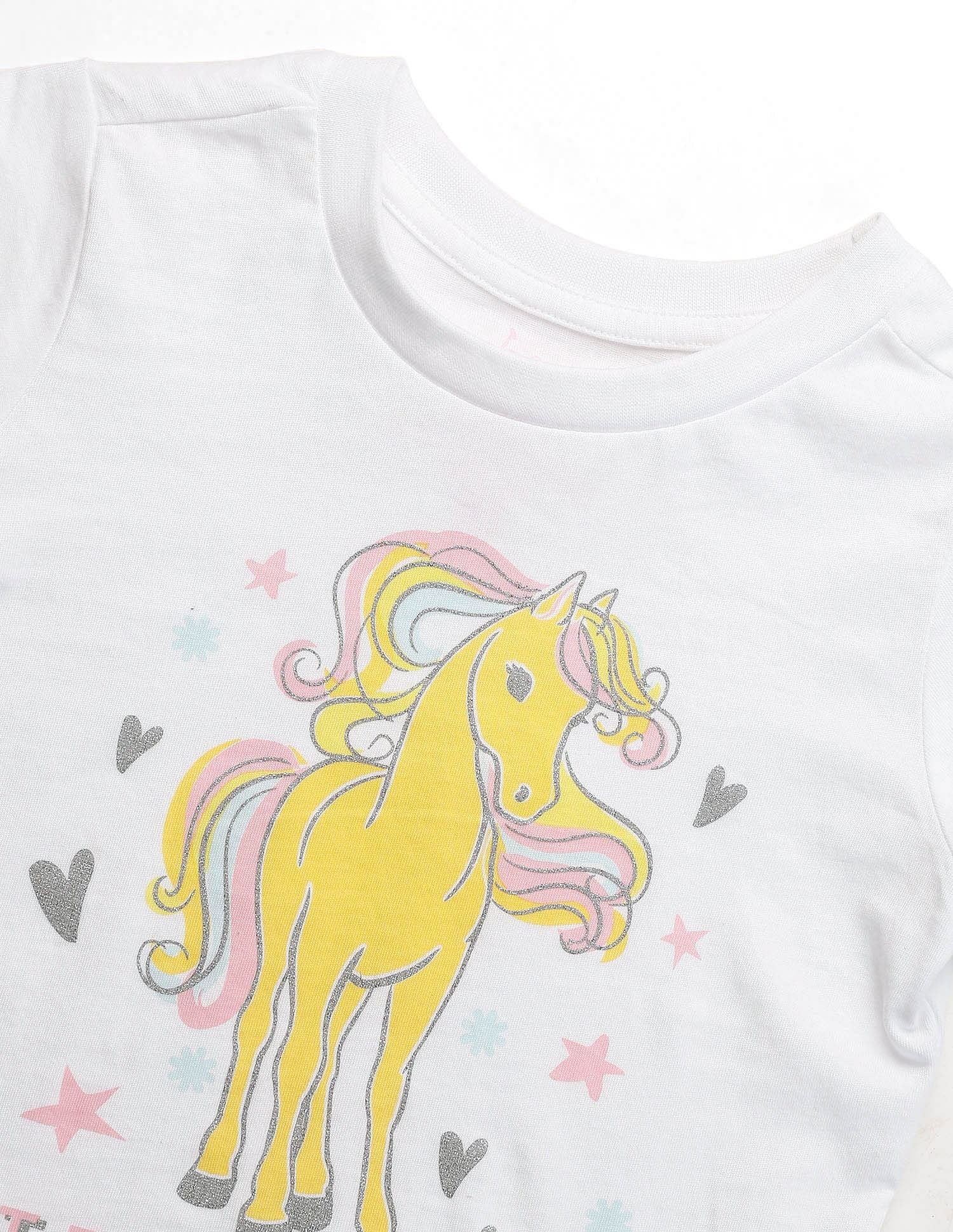 Girls Unicorn Graphic T-Shirt - Image 8