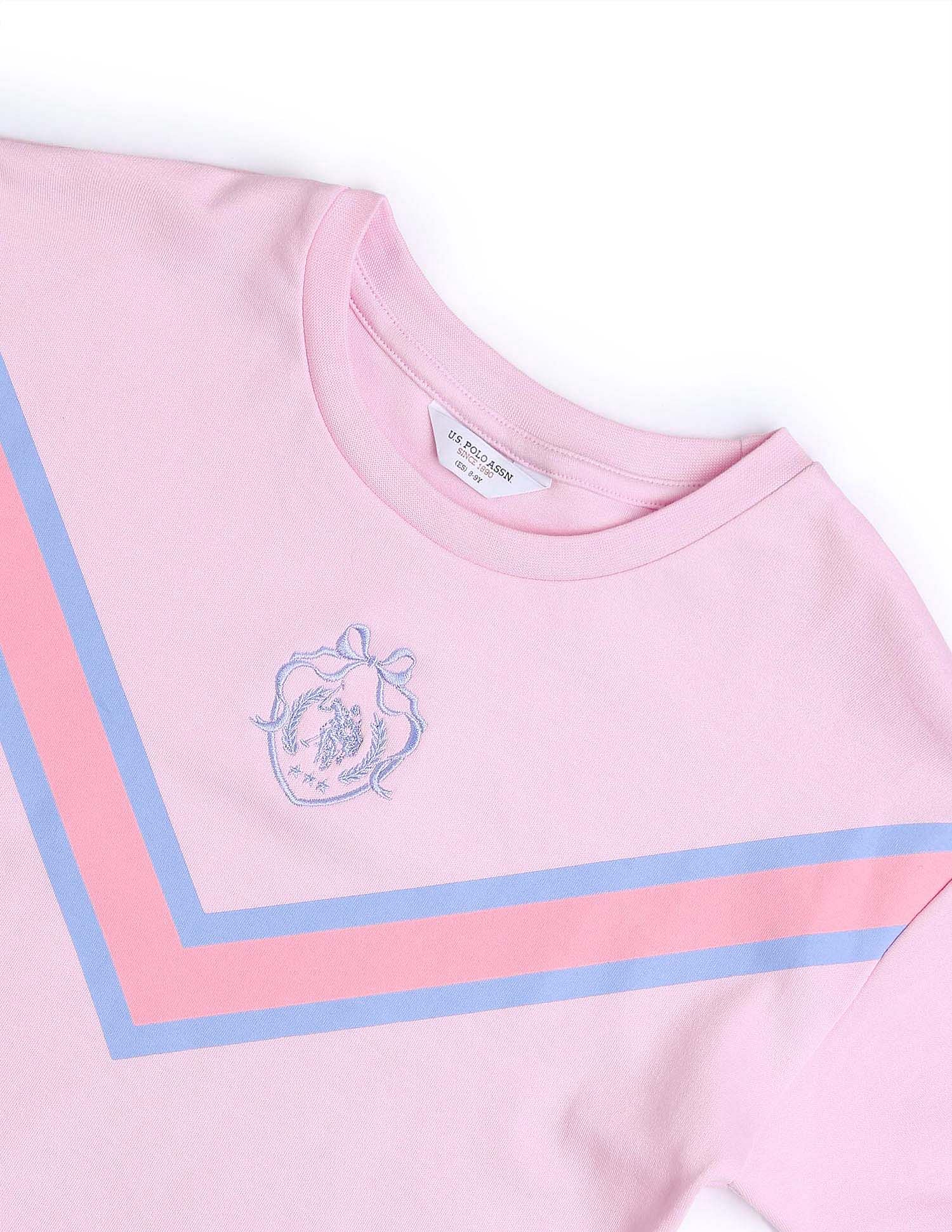Girls Varsity Style Brand Embroidered T-Shirt - Image 8