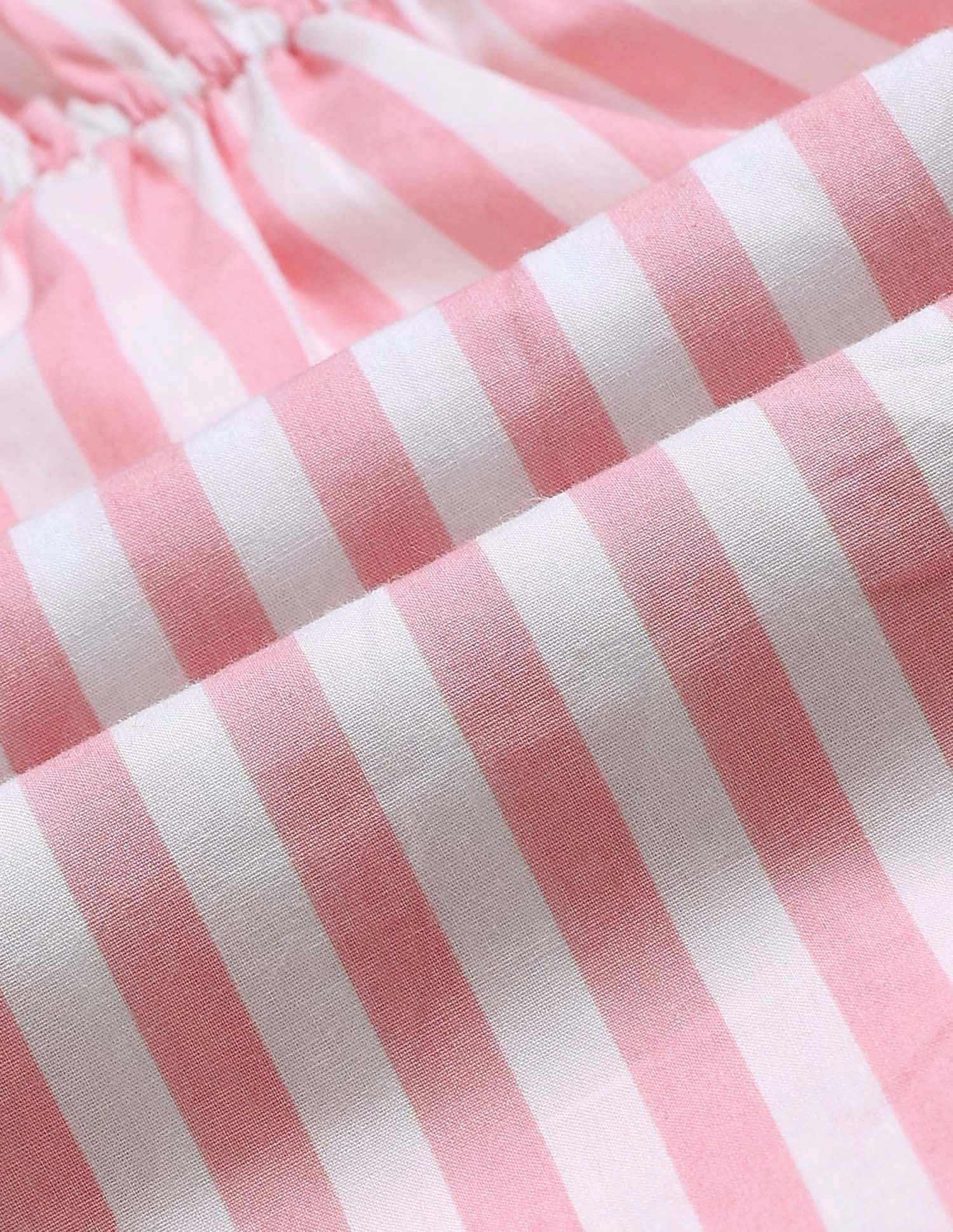 Girls Vertical Striped Fit And Flare Dress - Image 3