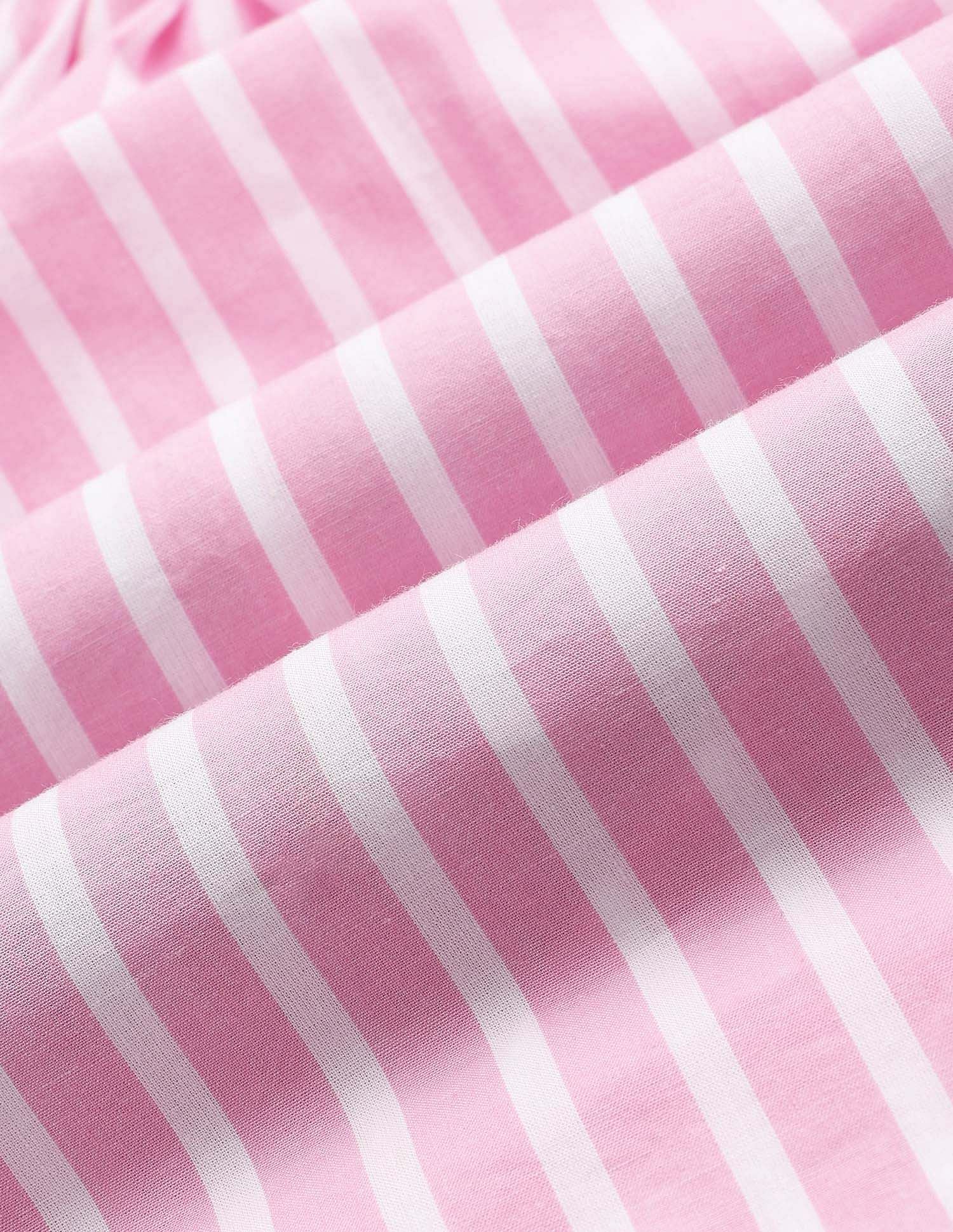 Girls Vertical Striped Shirt Dress - Image 2
