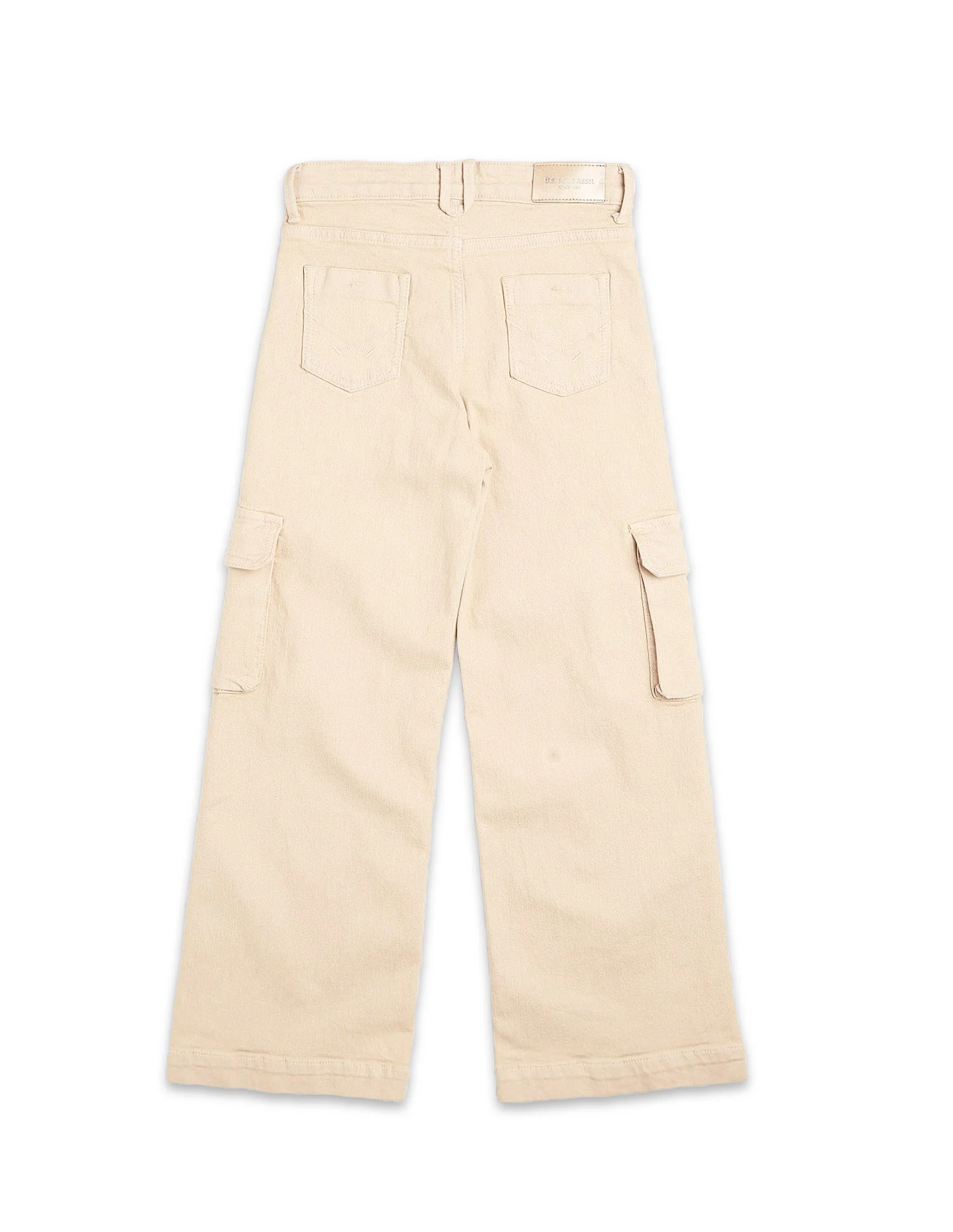 Girls Wide Leg Fit Beige Jeans - Image 10