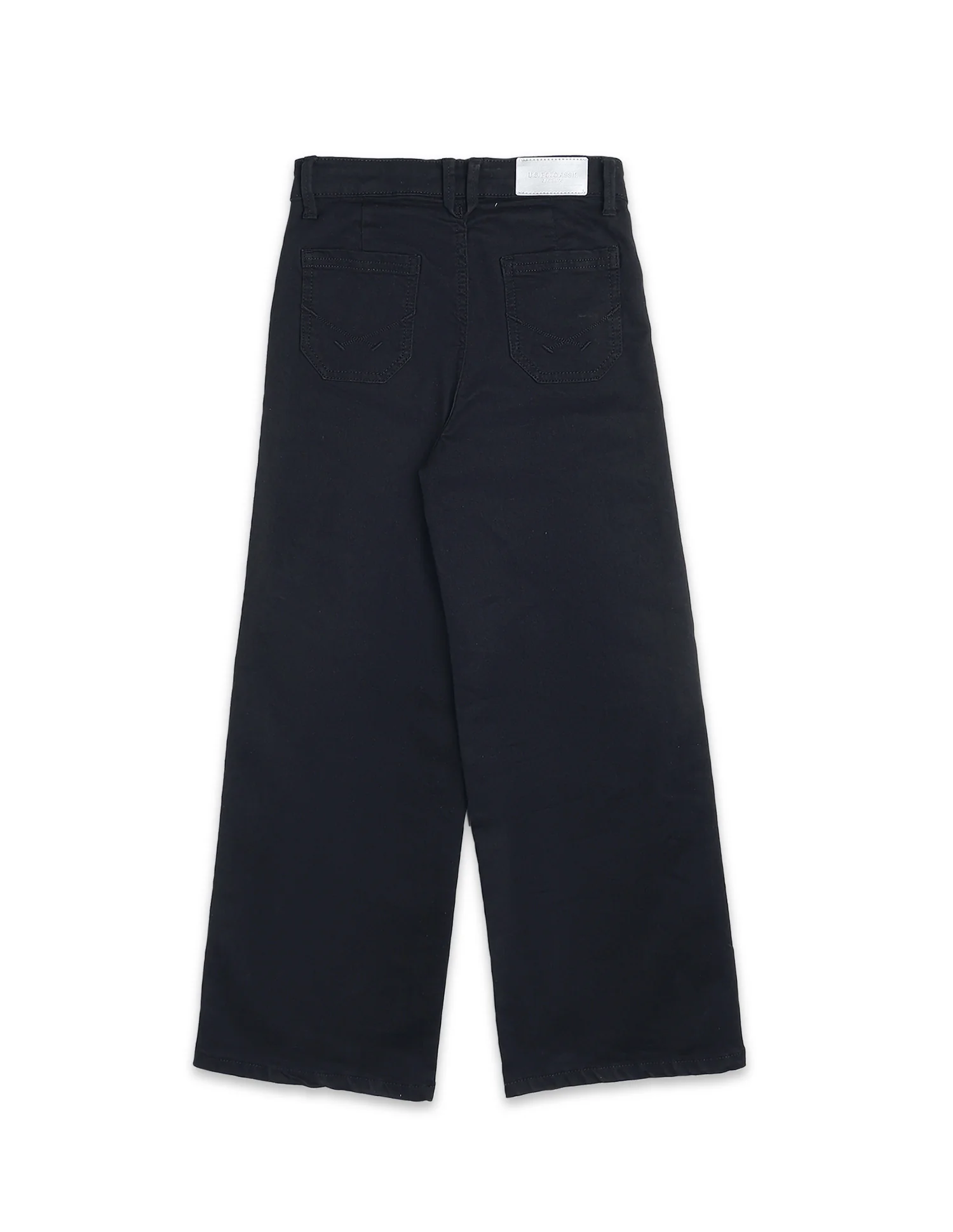 Girls Wide Leg Fit Black Jeans - Image 10