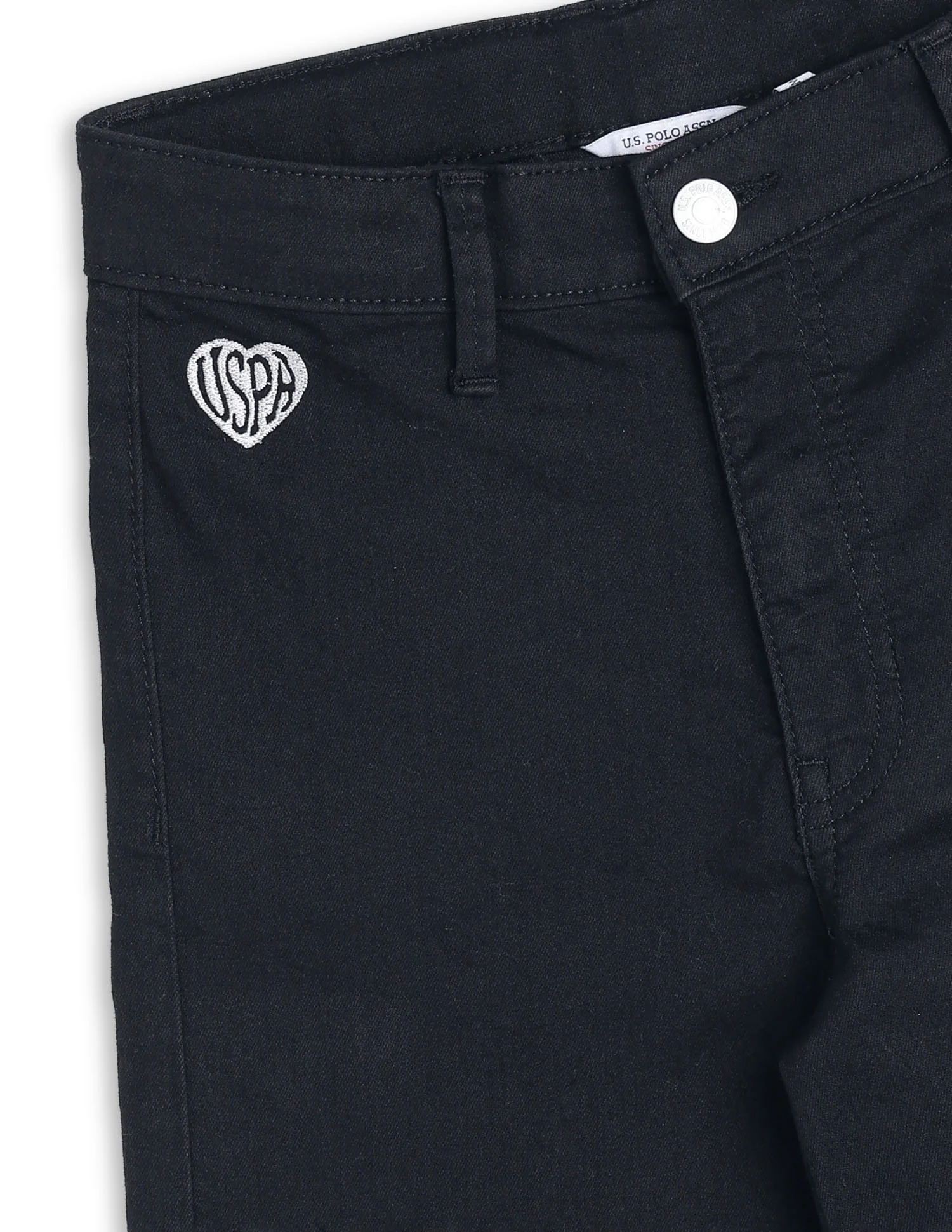 Girls Wide Leg Fit Black Jeans - Image 2