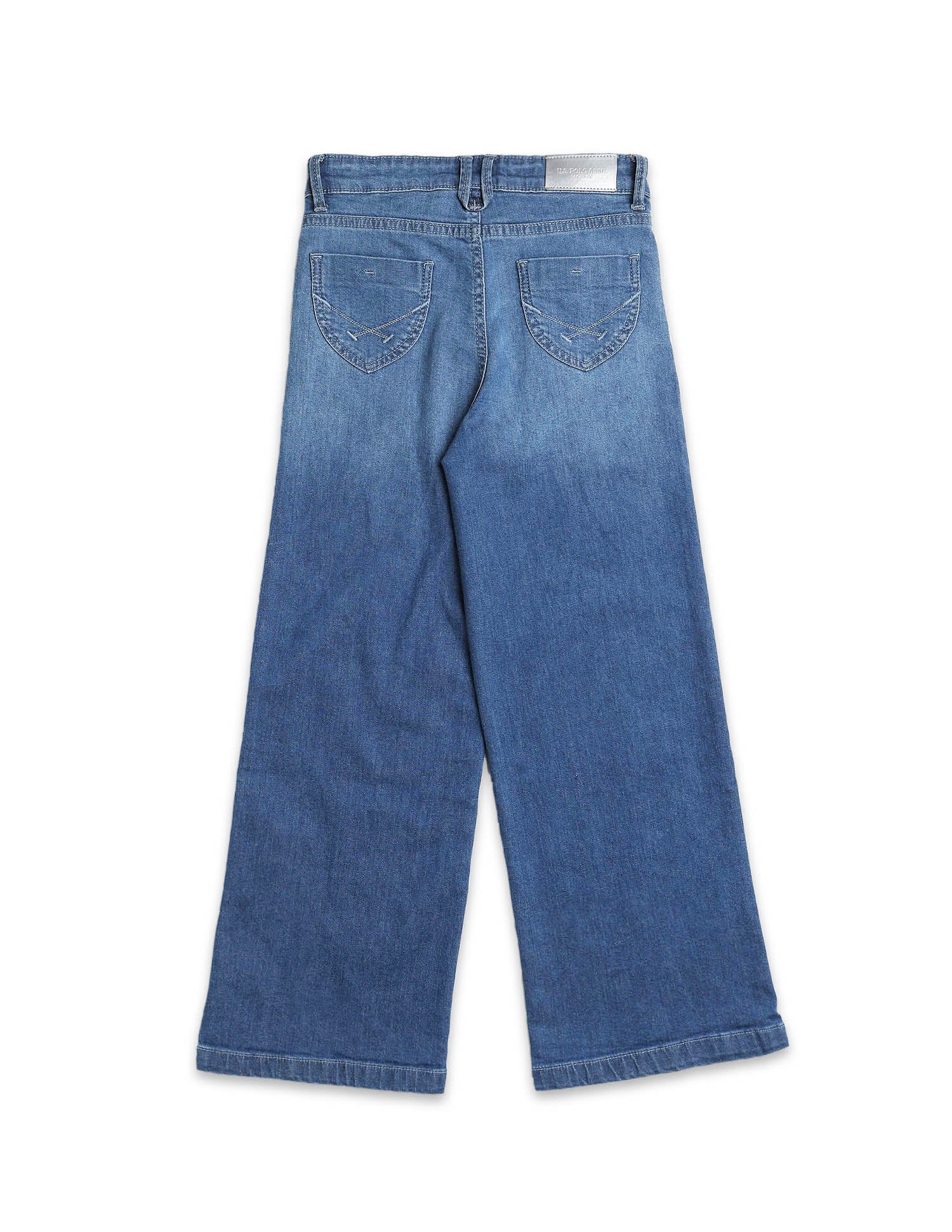 Girls Wide Leg Fit Blue Jeans - Image 10
