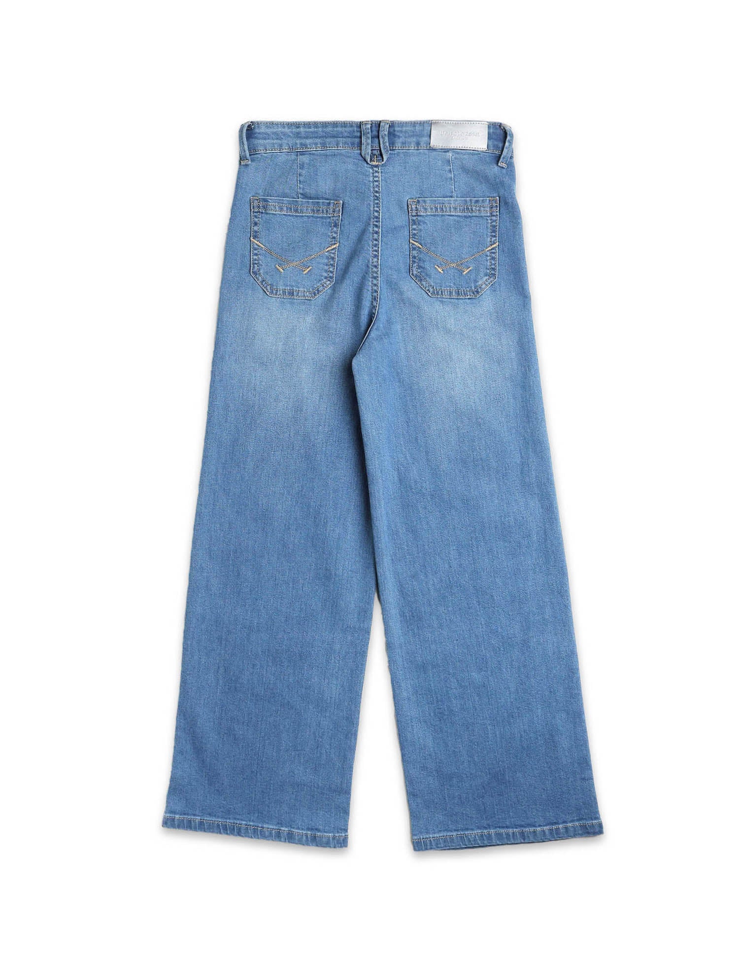 Girls Wide Leg Fit Blue Jeans - Image 10